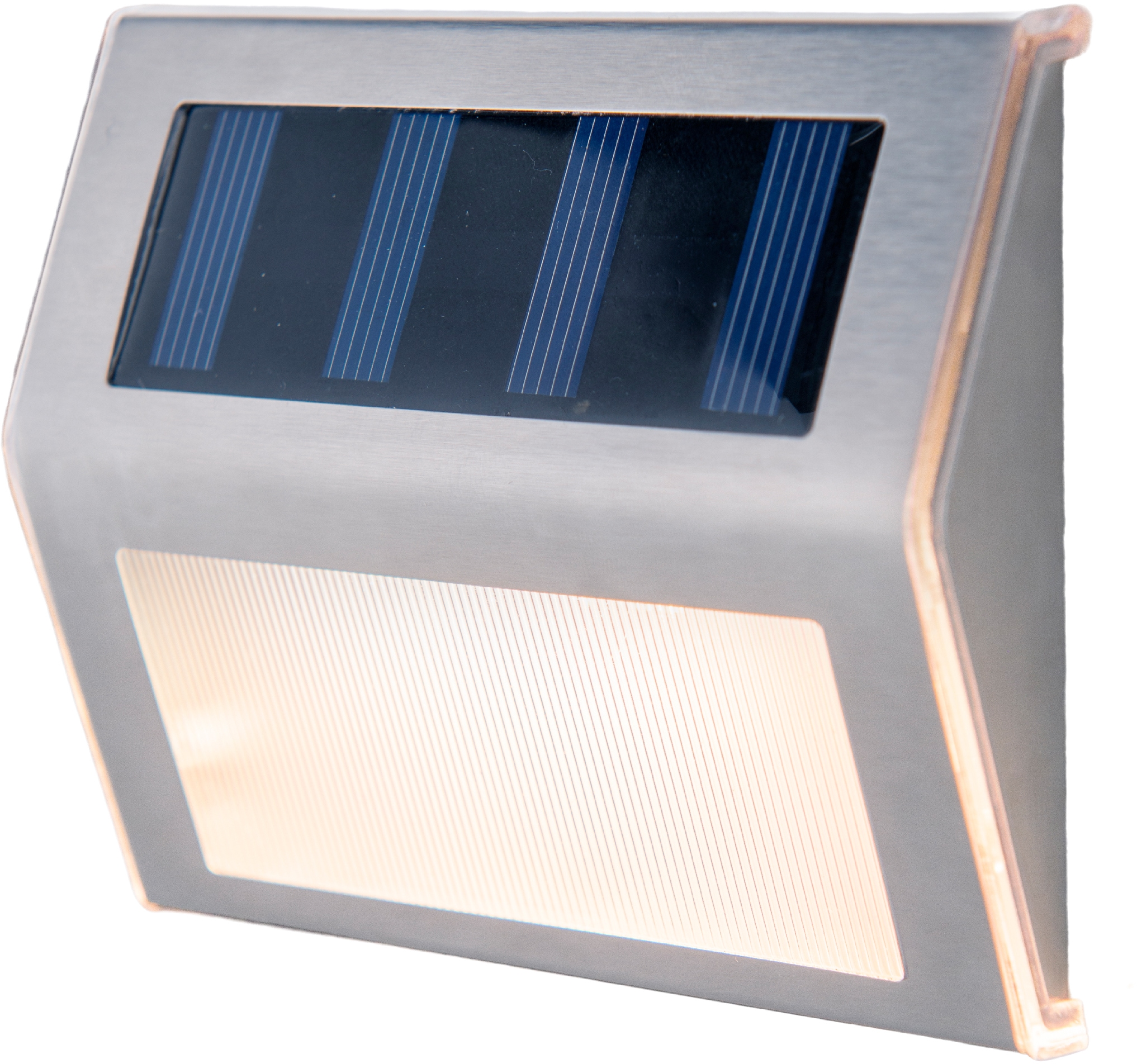 näve LED Solarleuchte »Outoor Lights«, 1 flammig, 4er LED Solarleuchten,incl. 5x LED´s / 0,06W, metall-blank, warmweiß
