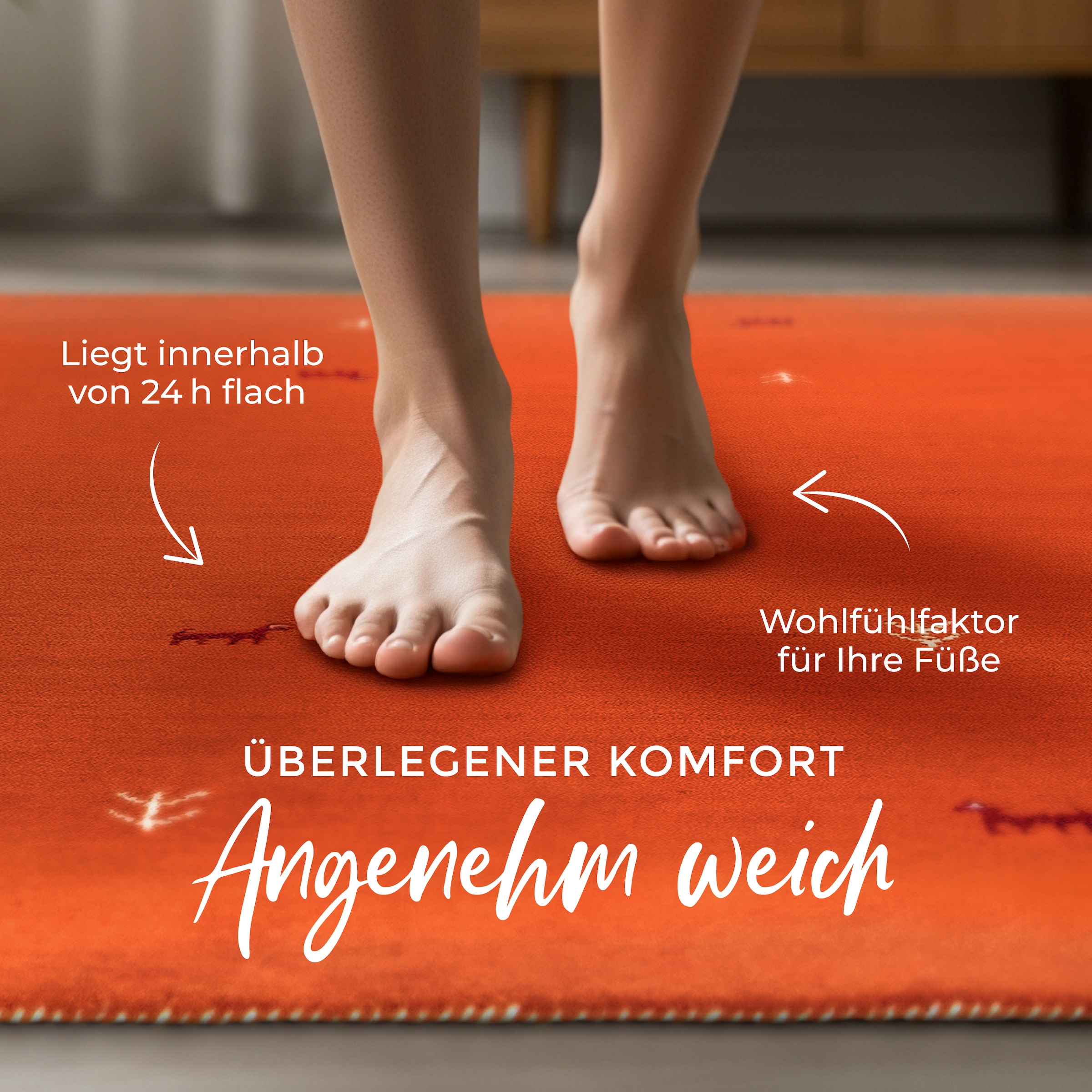 carpetfine Wollteppich »Gabbeh Uni,  auch als Läufer und Rund erhältlich« rechteckig 15 mm Höhe reine Wolle, handgewebt, Gabbeh Loom Tiermotiv, große Farbauswahl