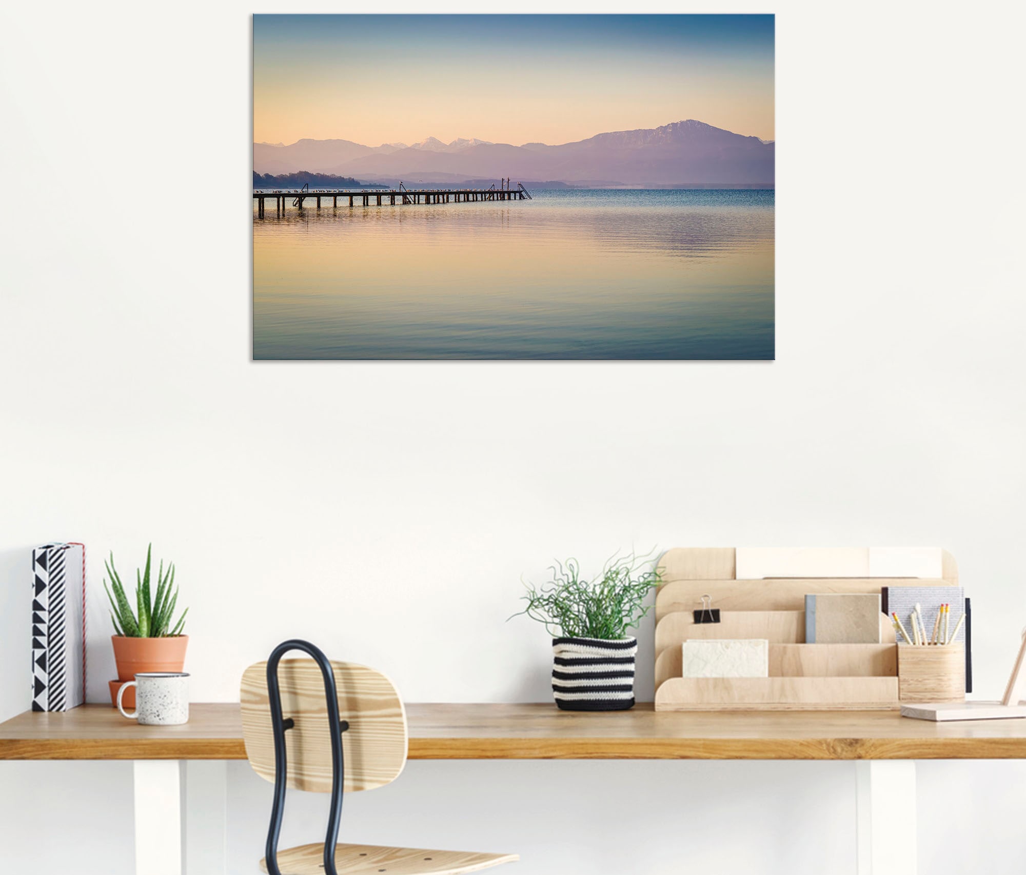 Artland Wandbild »Morgen am Chiemsee«, Seebilder, (1 St.), als Alubild, Outdoorbild, Leinwandbild, Poster in verschied. Größen