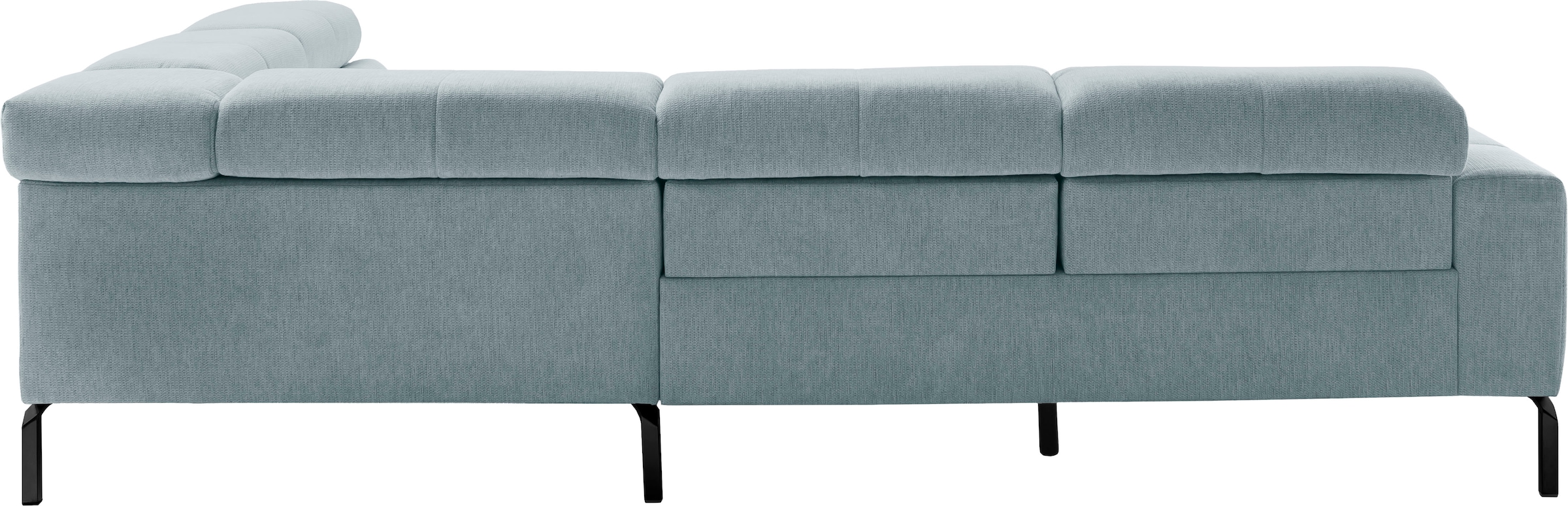 Home affaire Ecksofa »Claya Move, L-Form, Kopf- & Rückenverstellung, Breite 282 cm« Moderne Steppung, weicher Polsteraufbau & saugroboterfreundliche Höhe