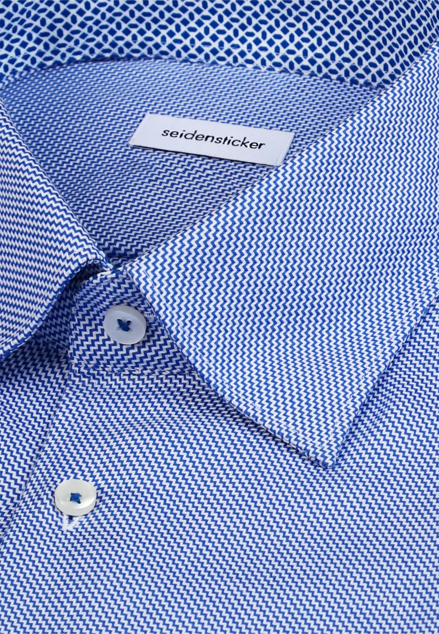 seidensticker Businesshemd »Schwarze Rose« Shaped 1/1 Covered-Button-Down-Kragen Struktur