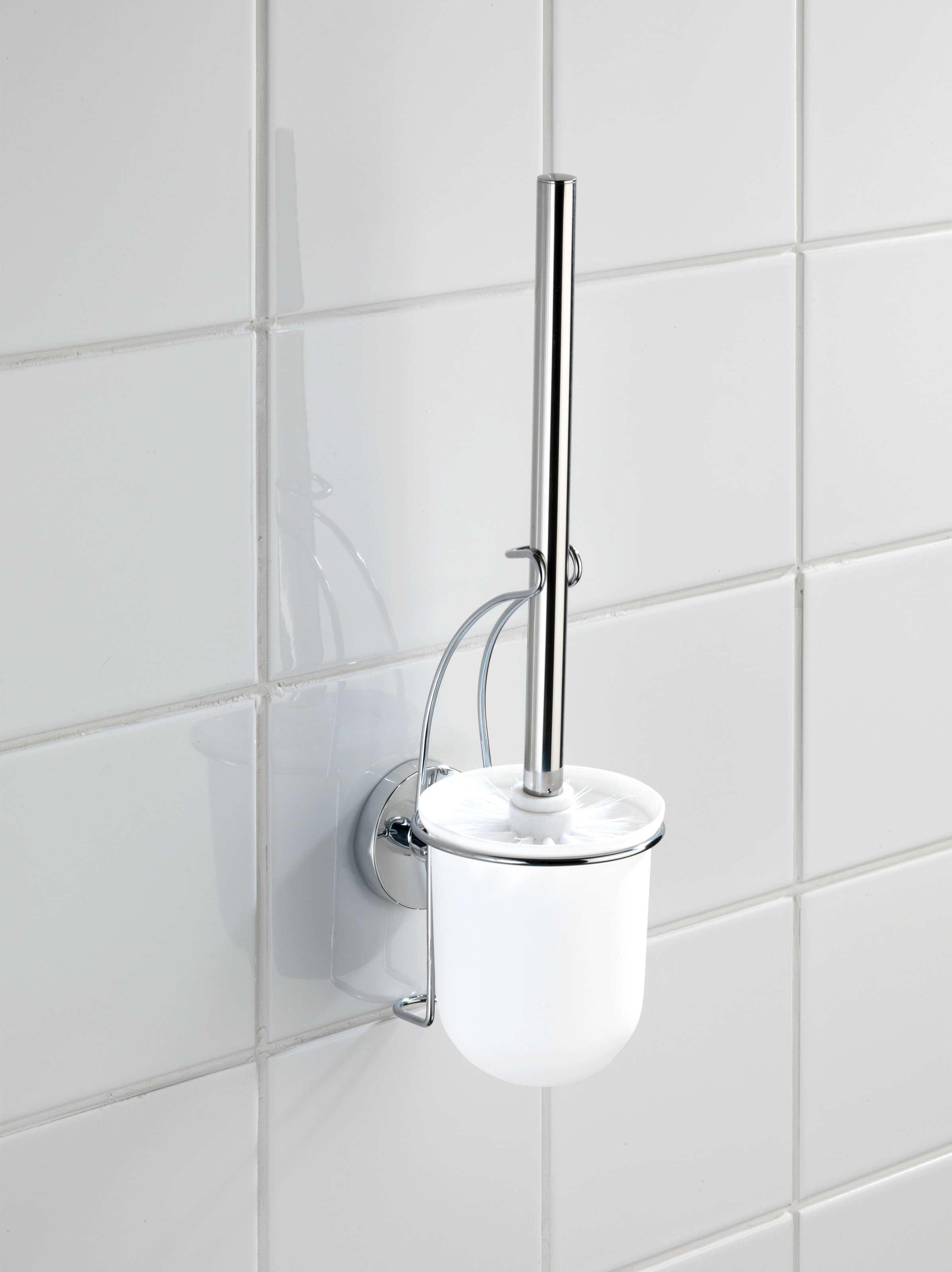 WENKO WC-Garnitur »Milazzo«, aus Kunststoff-Edelstahl, Vacuum-Loc - Befestigen  ohne bohren bei OTTO