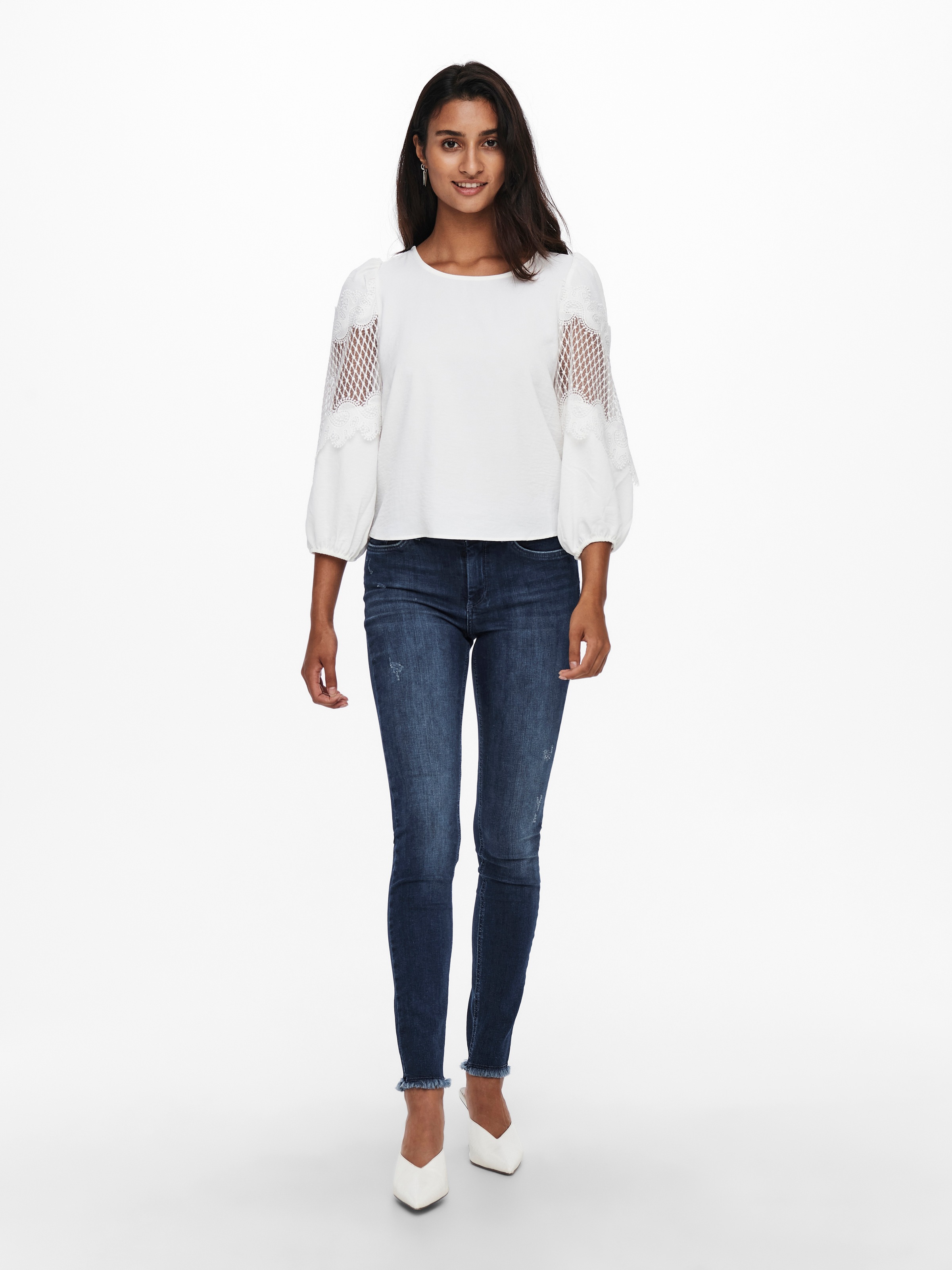 ONLY Skinny-fit-Jeans »ONLBLUSH LIFE MID SK ANK RAW«