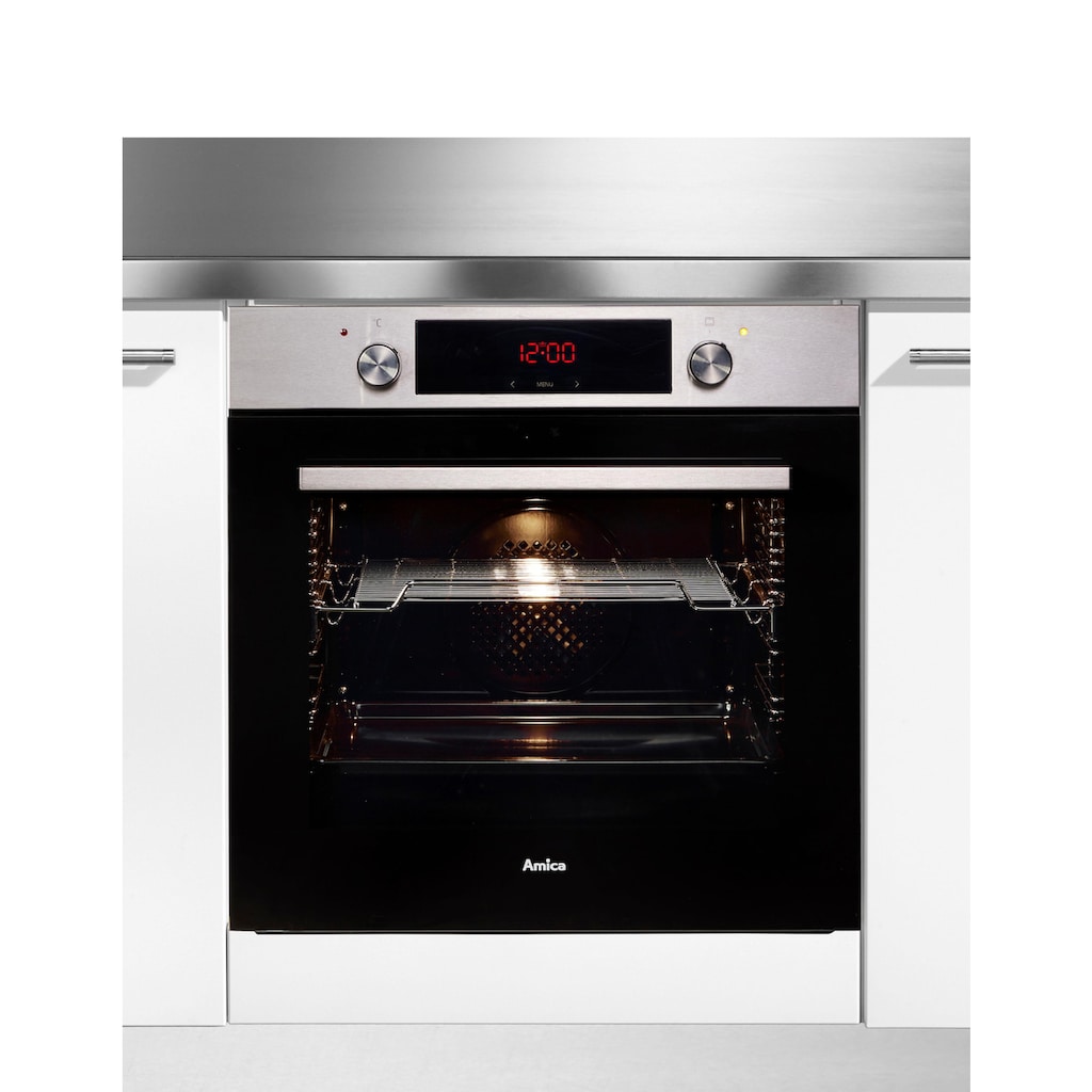 Amica Einbaubackofen »EBX 943 620 E«, EBX 943 620 E, mit 1-fach-Teleskopauszug, Simple Steam