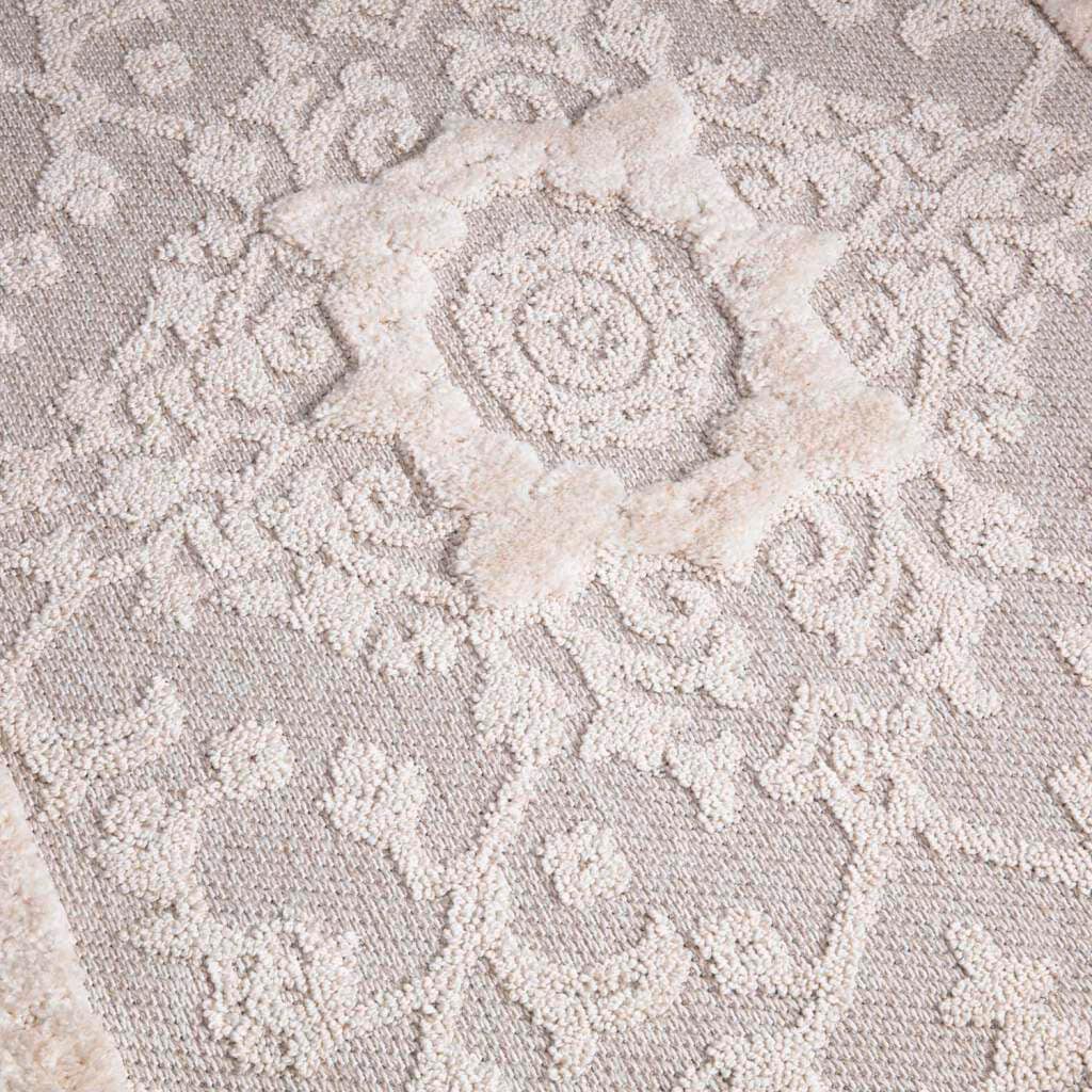 Carpet City Hochflor-Teppich »Valencia 732«, rechteckig, 20 mm Höhe, Läufer, Boho-Stil, 3D-Effekt, Relief, Hoch-Tief-Struktur, mit Fransen