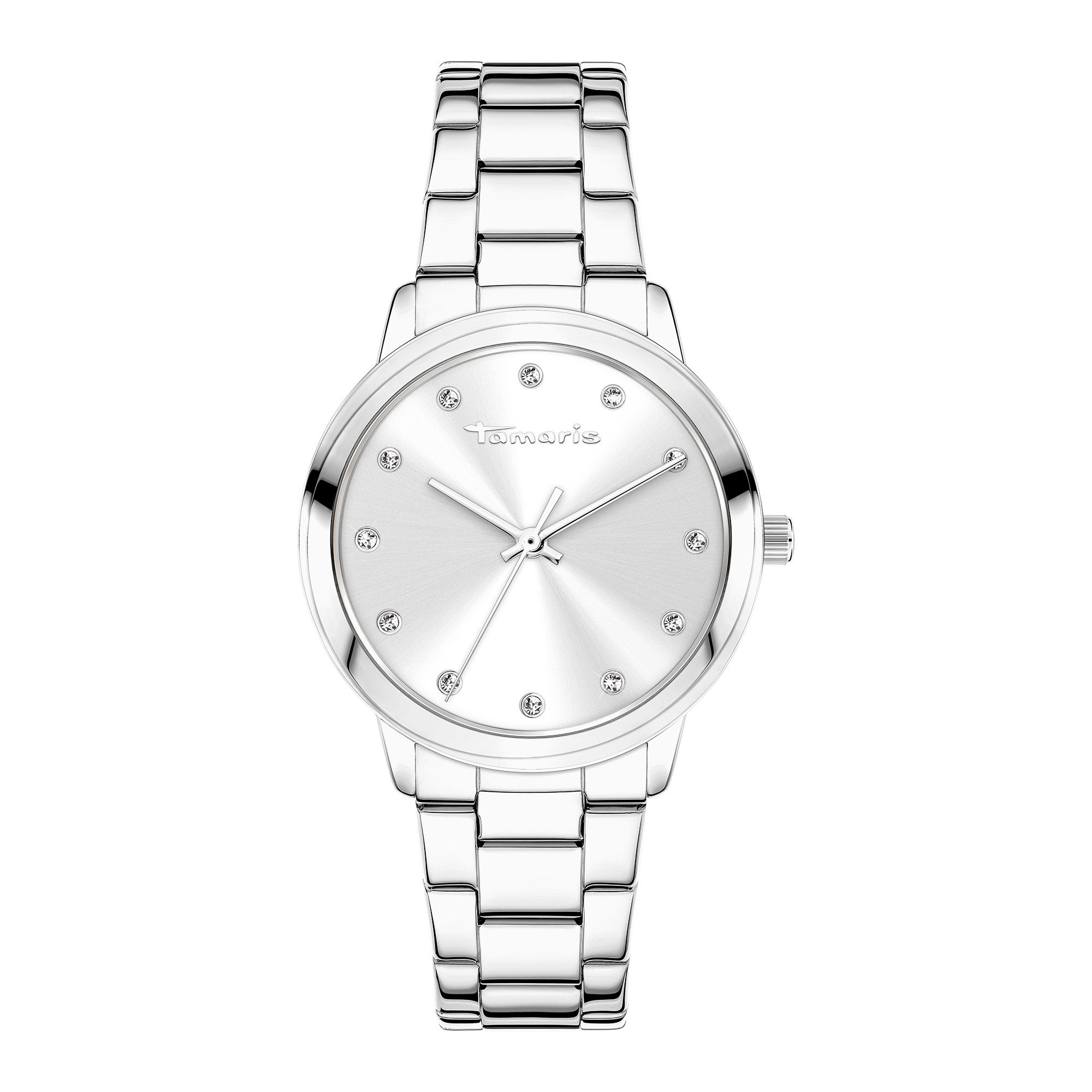 Tamaris Damen Quarzuhr »The Elegance« Armbanduhr, Damenuhr, Edelstahlarmband, analog, Glassteine