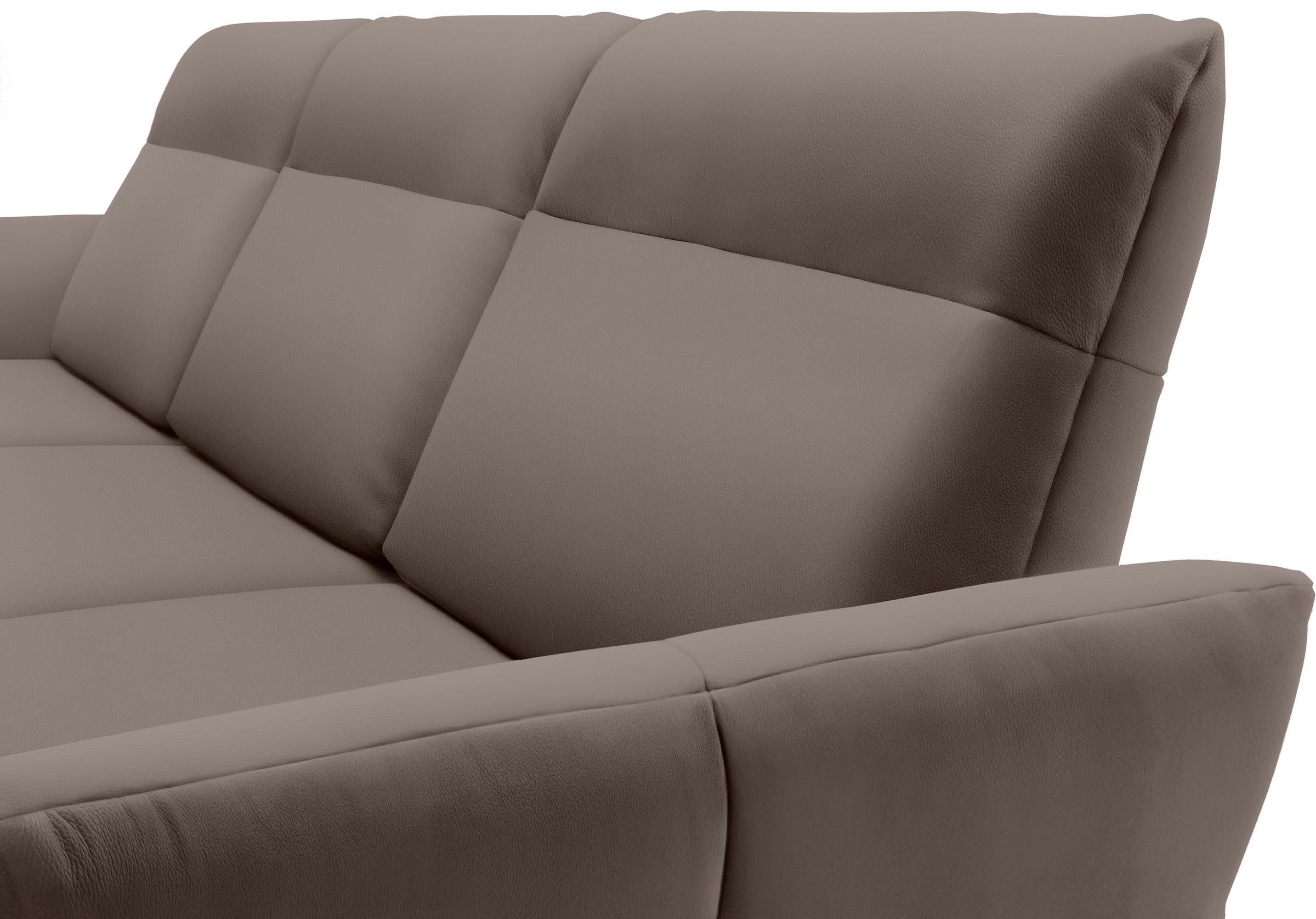 Creation BY ROLF BENZ Ecksofa »CR.460«, Sockel in Eiche, Winkelfüße in Umbragrau, Breite 318 cm
