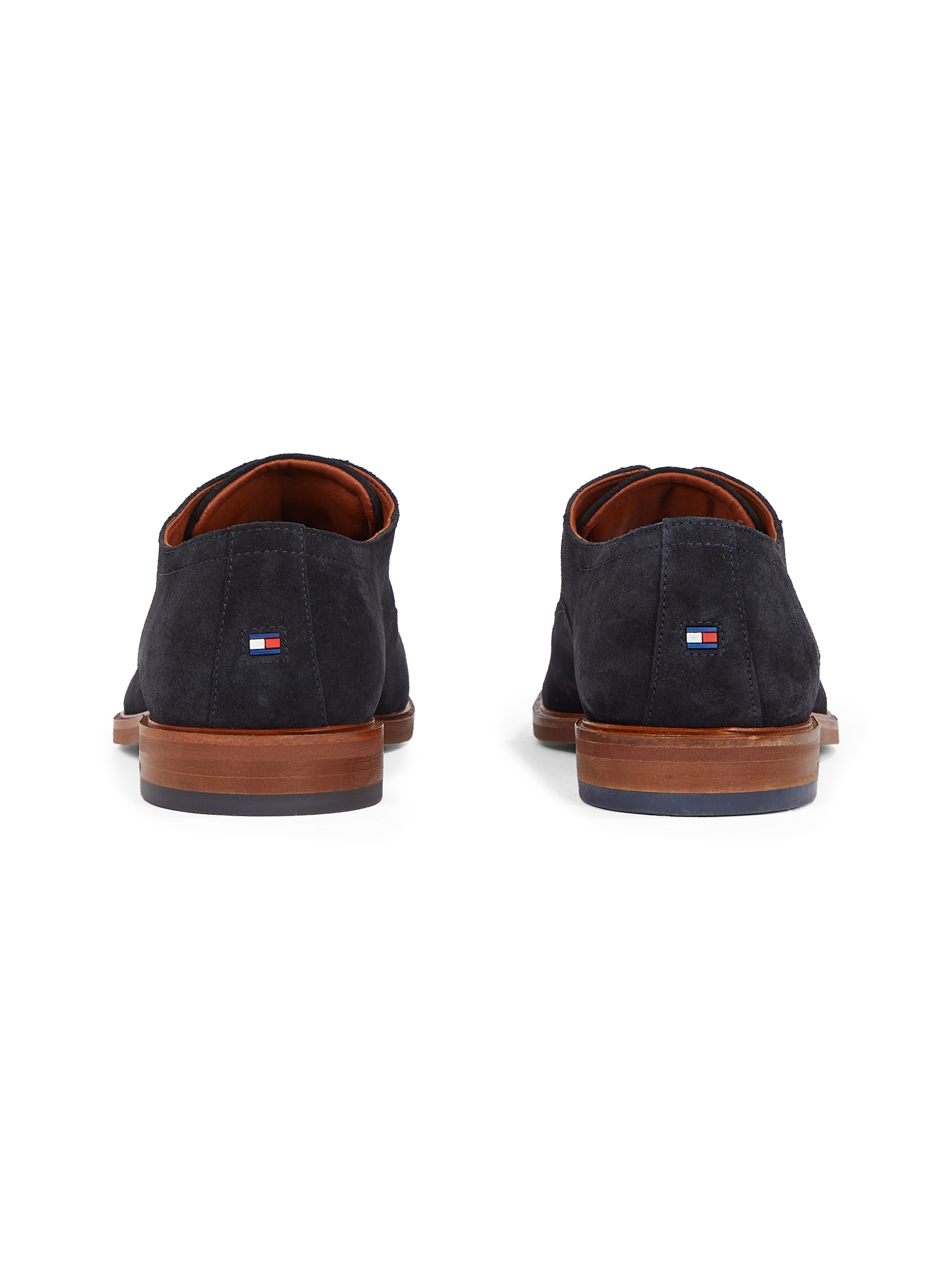 Tommy Hilfiger Schnürschuh »HILFIGER THUNIT SUEDE SHOE«, Blockabsatz, Businessschuh, Festtagsschuh in schmaler Form