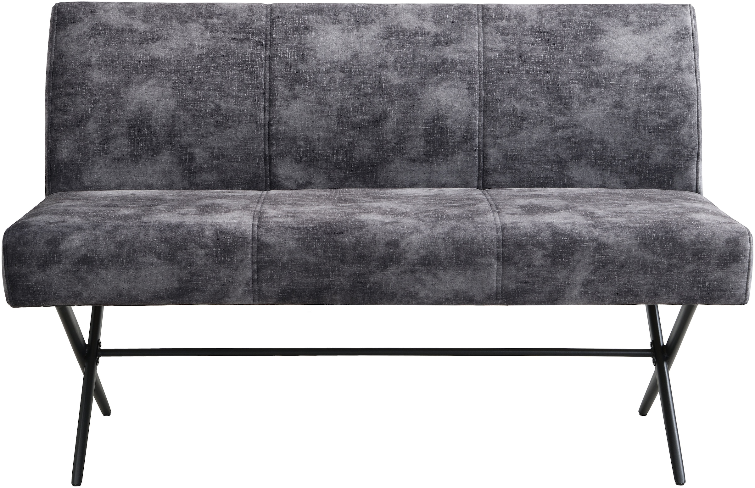 HELA Sitzbank »PORTO« 1 Stk. tlg. Einzelbank mit Rücken, X-Gestell, Federkorb, Vintage Velvet Optik