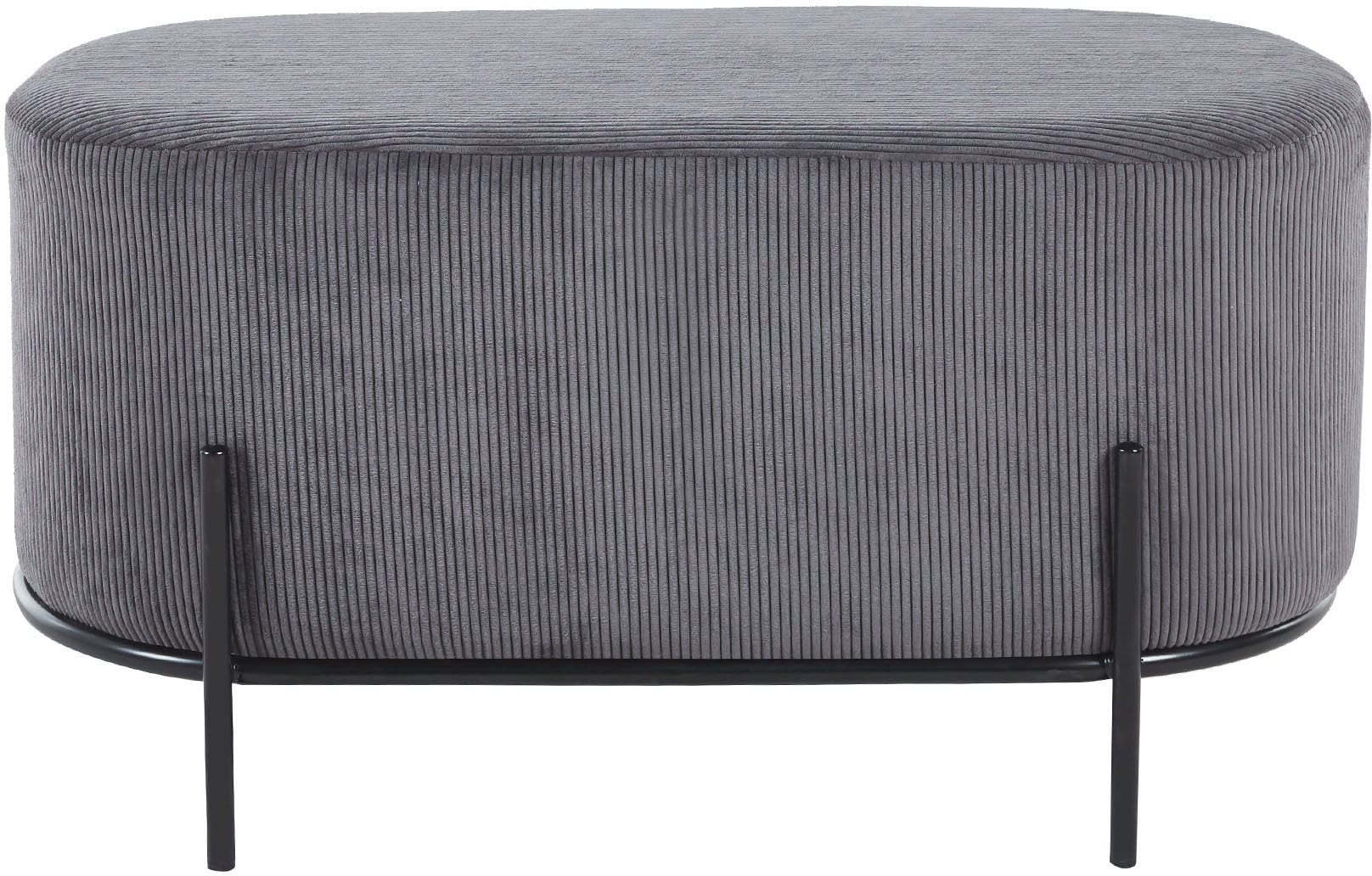 SalesFever Polsterhocker, mit Design-Gestell aus schwarzem Metall