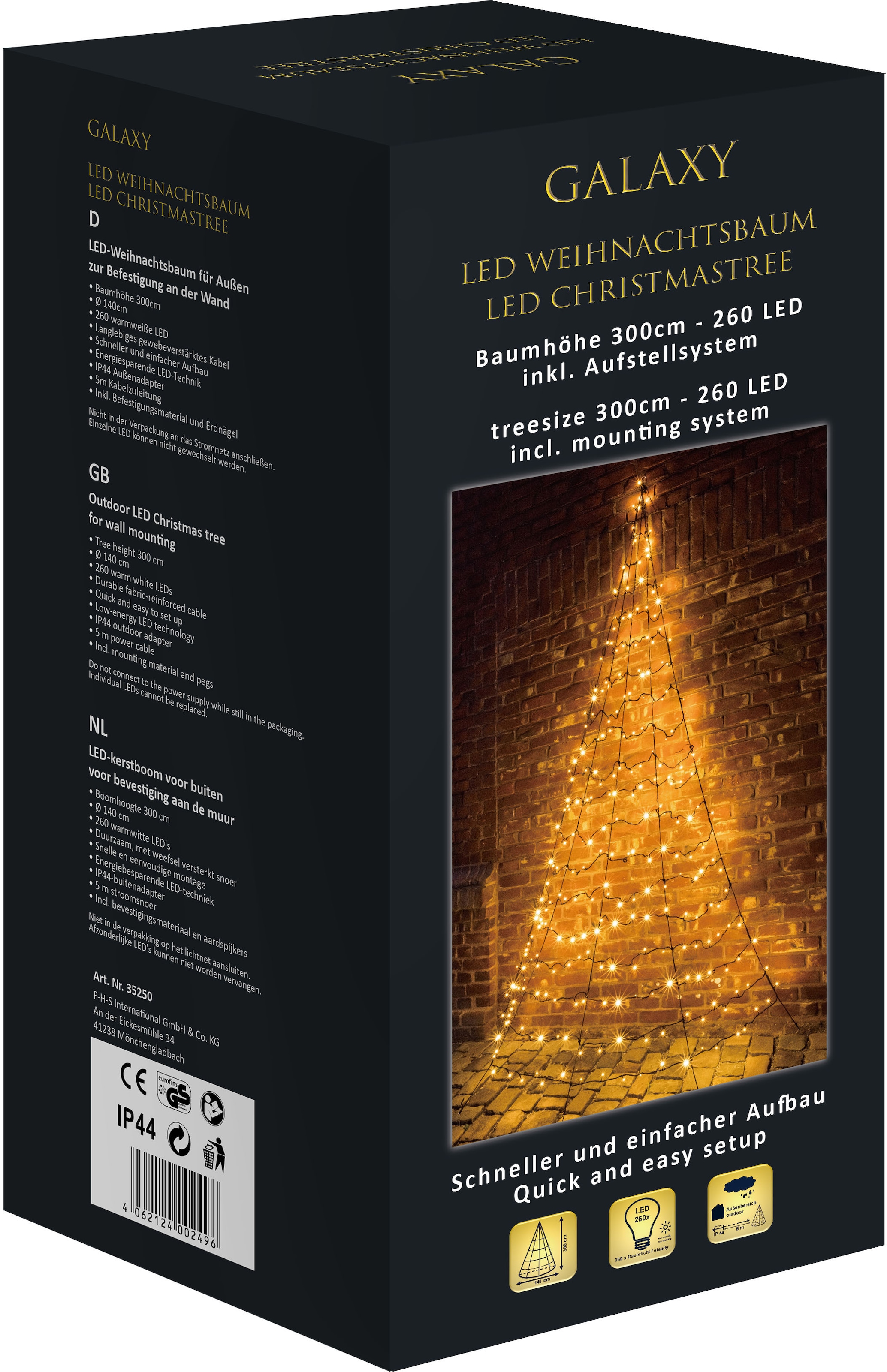 GALAXY LED Dekolicht »Weihnachtsdeko aussen«, 260 flammig-flammig, zum  Anbringen an der Hauswand online bei OTTO | Leuchtfiguren