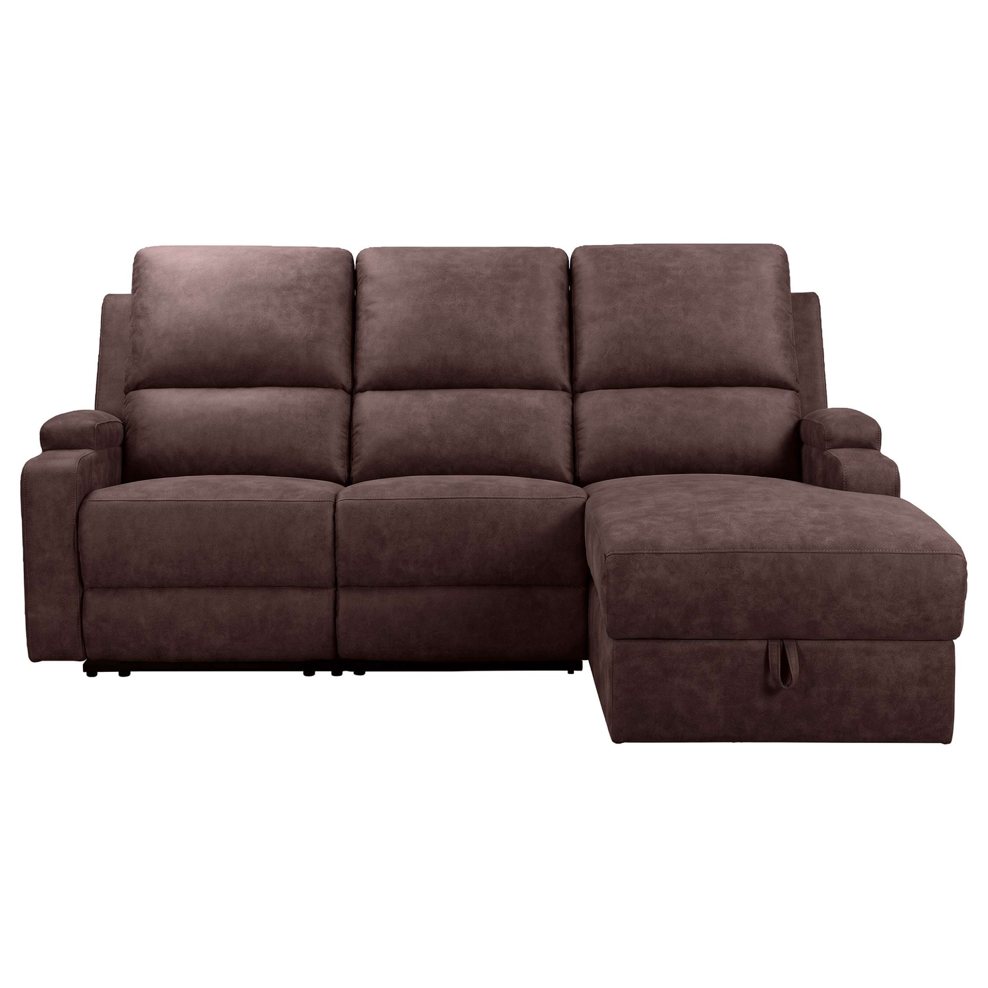 OTTO home Ecksofa »NAPORI Microfaser, L-Form, 210cm, man./elektr. Relaxfunktion« USB-A bei elektr. Variante, Staukasten, Seitentaschen u. Federkern