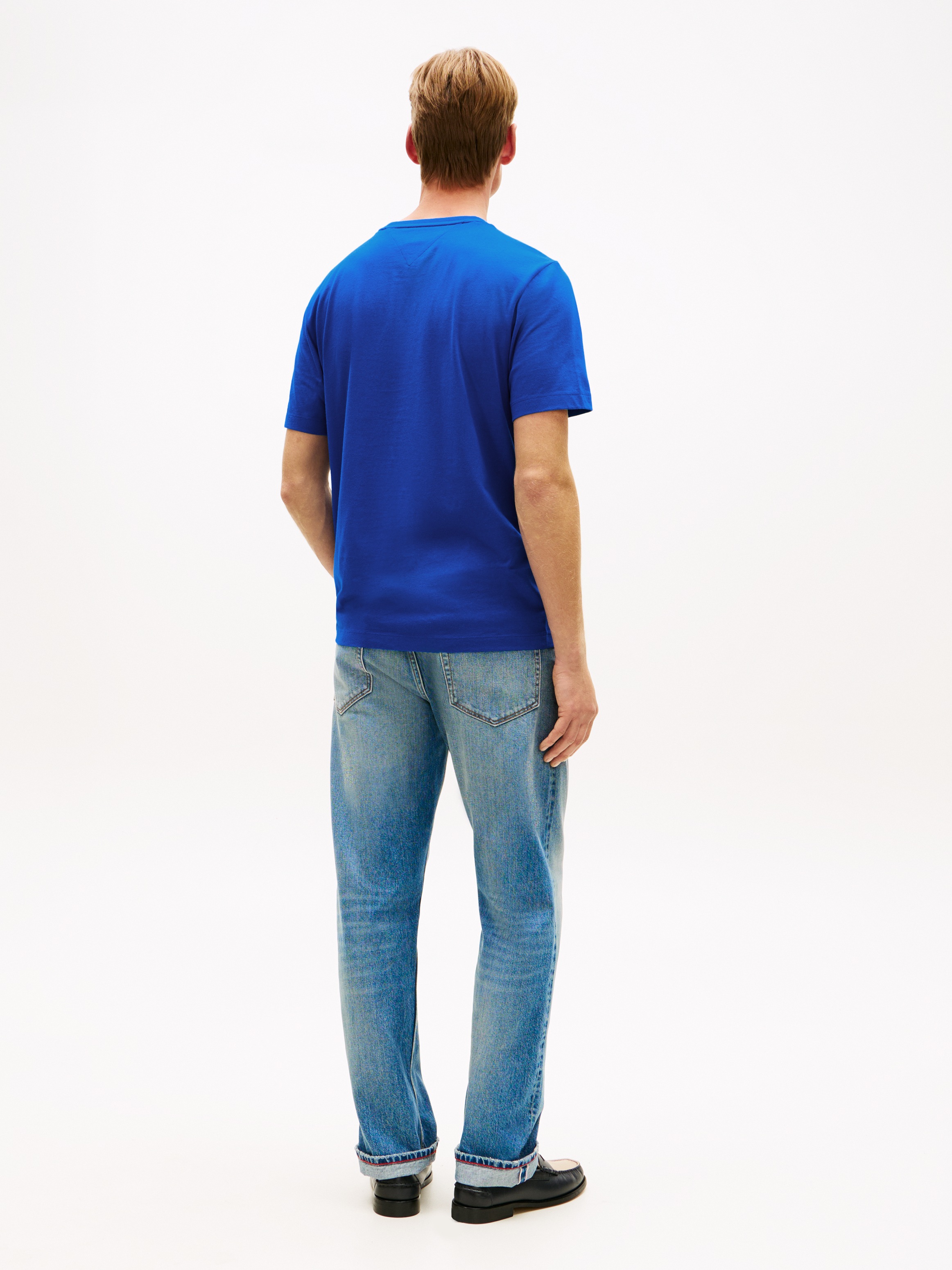Tommy Hilfiger T-Shirt »ESSENTIAL REGULAR FIT SOLID  mit Stickerei« unifarben, casual, Baumwolle, Rundhals