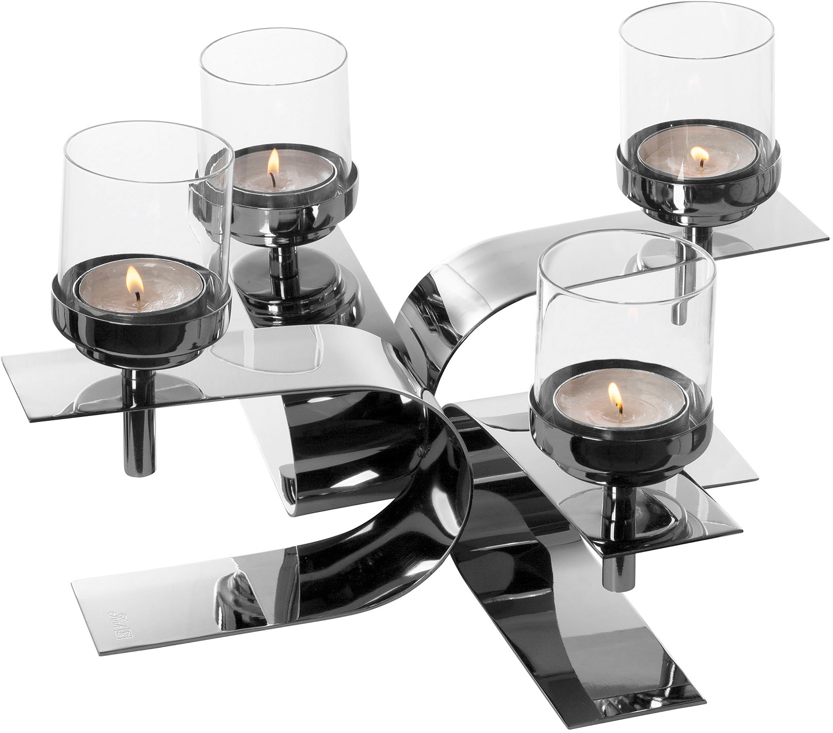 Fink Kerzenhalter »PASSIONA, Adventsleuchter«, (1 St.), Teelichthalter mit  Glaseinsatz, 4-flammig kaufen bei OTTO