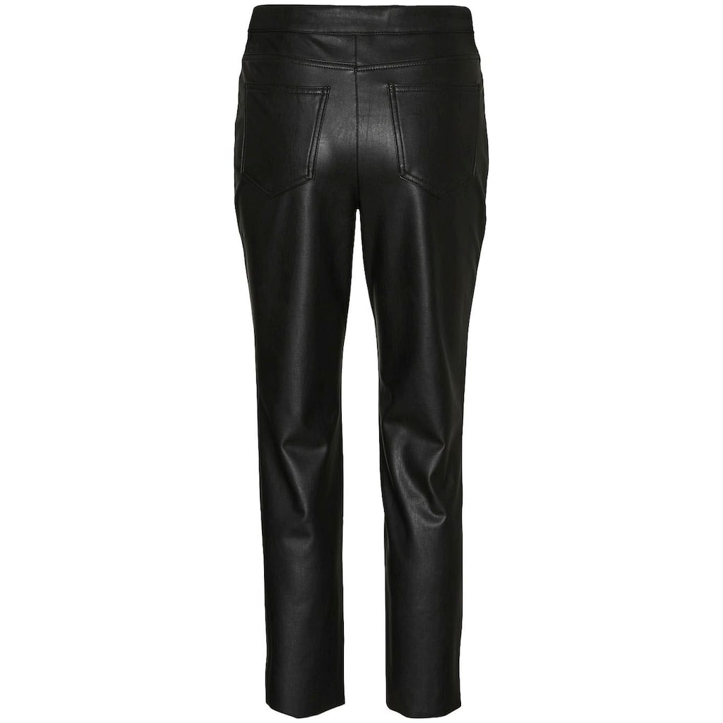 Vero Moda Lederimitathose »VMBRENDA HR STRAIGHT PL ANK PANT NOOS«