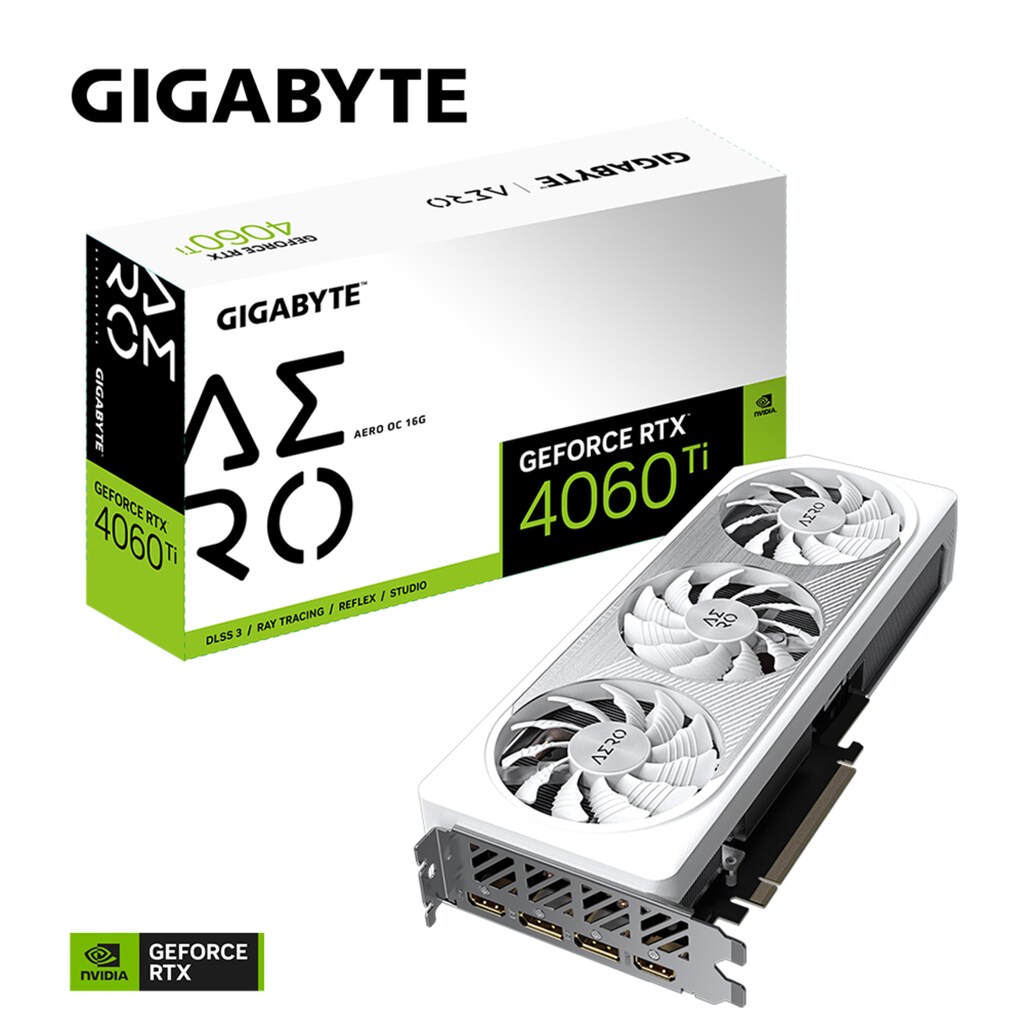 Gigabyte Grafikkarte »GeForce RTX™ 4060 Ti AERO OC 16G«, 16 GB, GDDR6