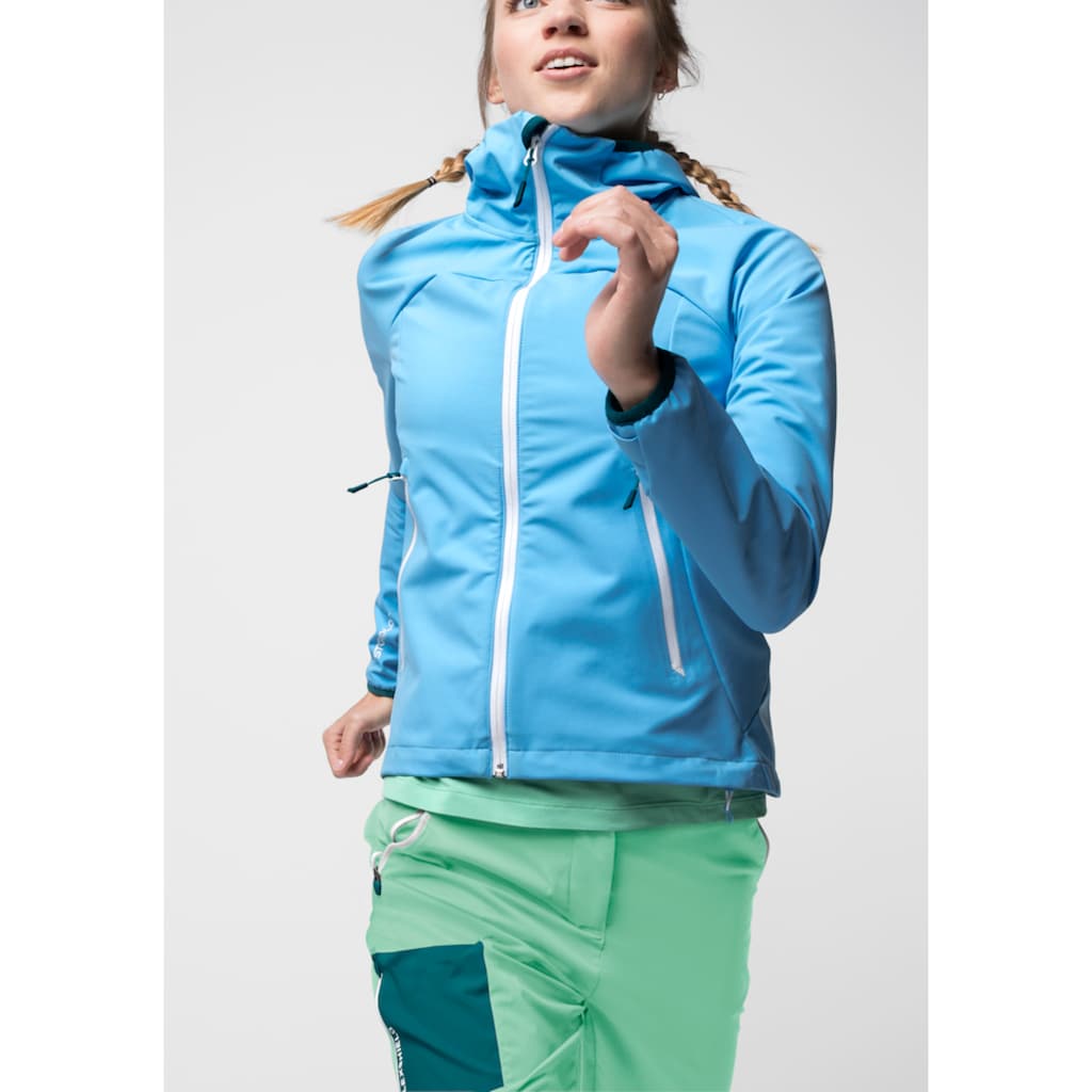 Jack Wolfskin Softshelljacke »EAGLE PEAK SOFTSHELL W«, mit Kapuze