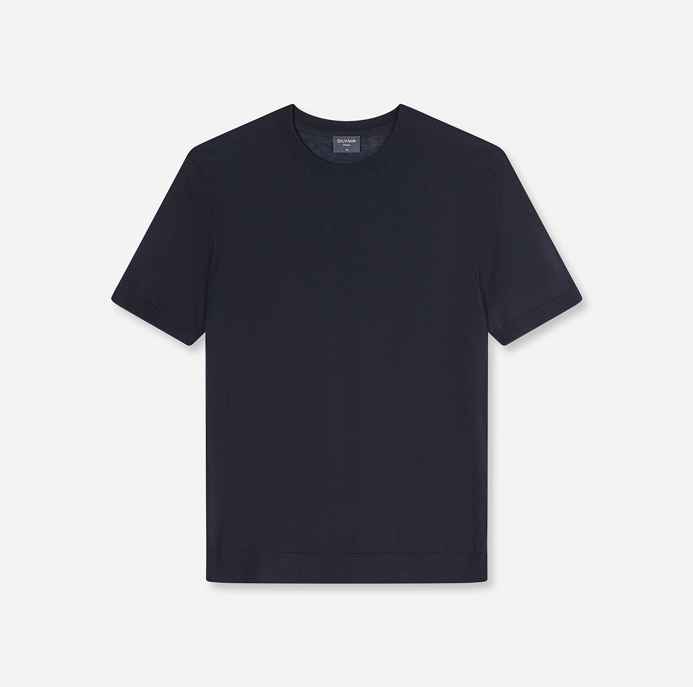 OLYMP T-Shirt Rundhals, Strick, normale Passform