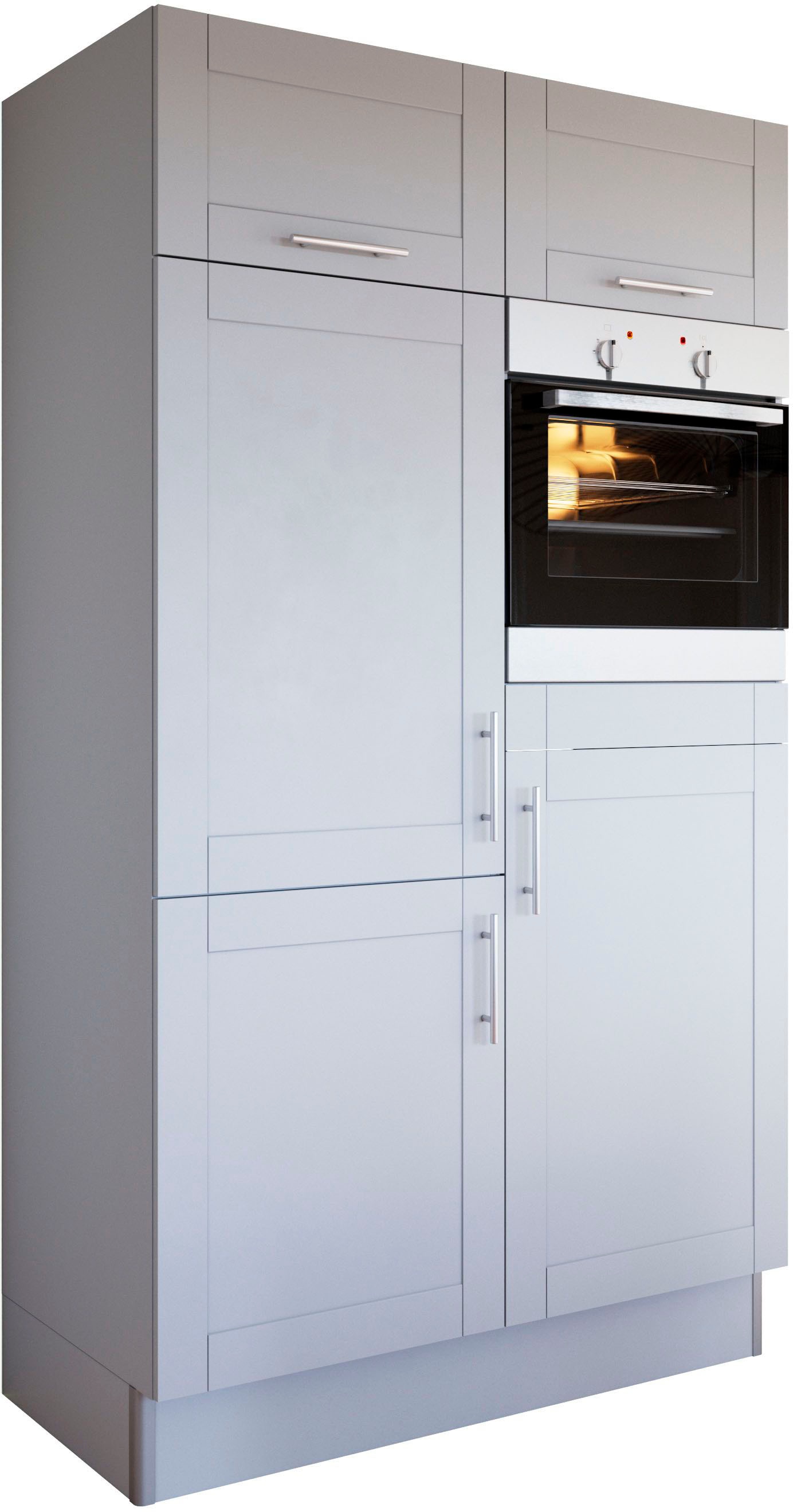 KOCHSTATION Küche »KS-Ahus, Back-/Kühlmodul«, Breite 120 cm, wahlw. mit E-Geräten, Soft Close Funktion, MDF Fronten