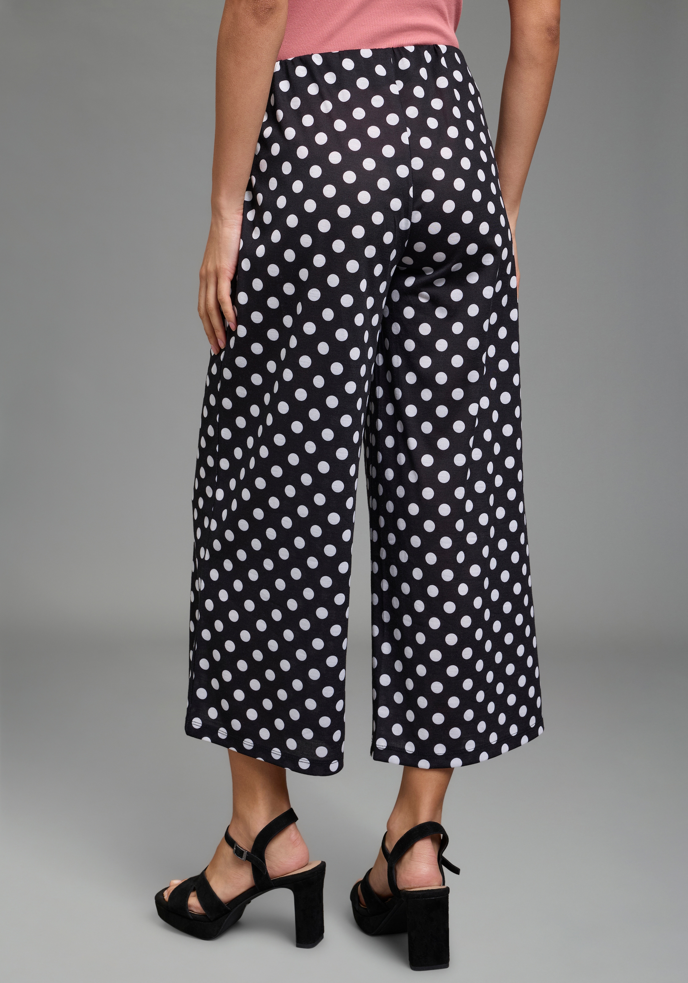 Laura Scott Jerseyhose »CULOTTE«  aus Polyester, mit gepunkteter Optik