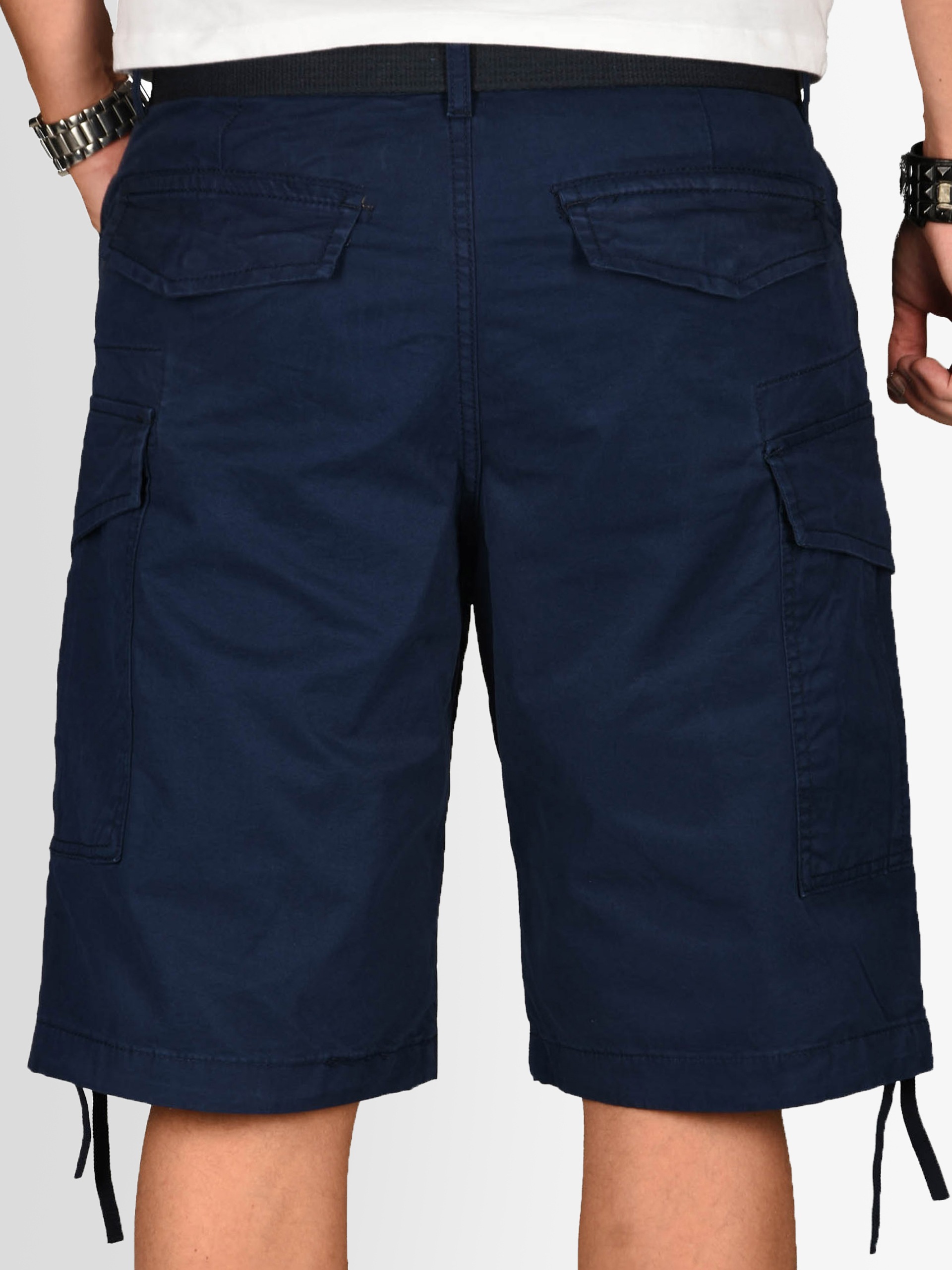 Alessandro Salvarini Cargoshorts »A. Salvarini Herren Designer Cargo Shorts Cargoshorts kurze Hose Gürtel AS133«