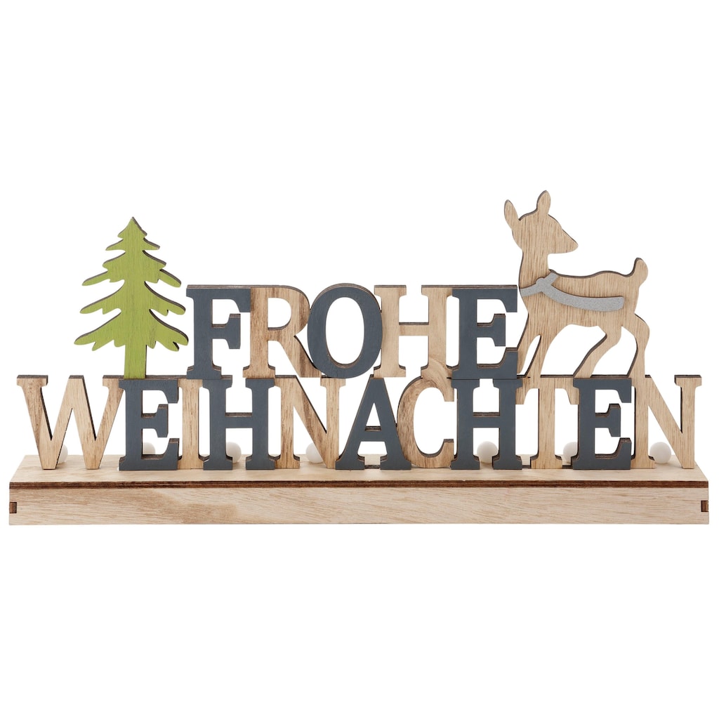 RIFFELMACHER & WEINBERGER LED Dekoobjekt »Frohe Weihnachten«