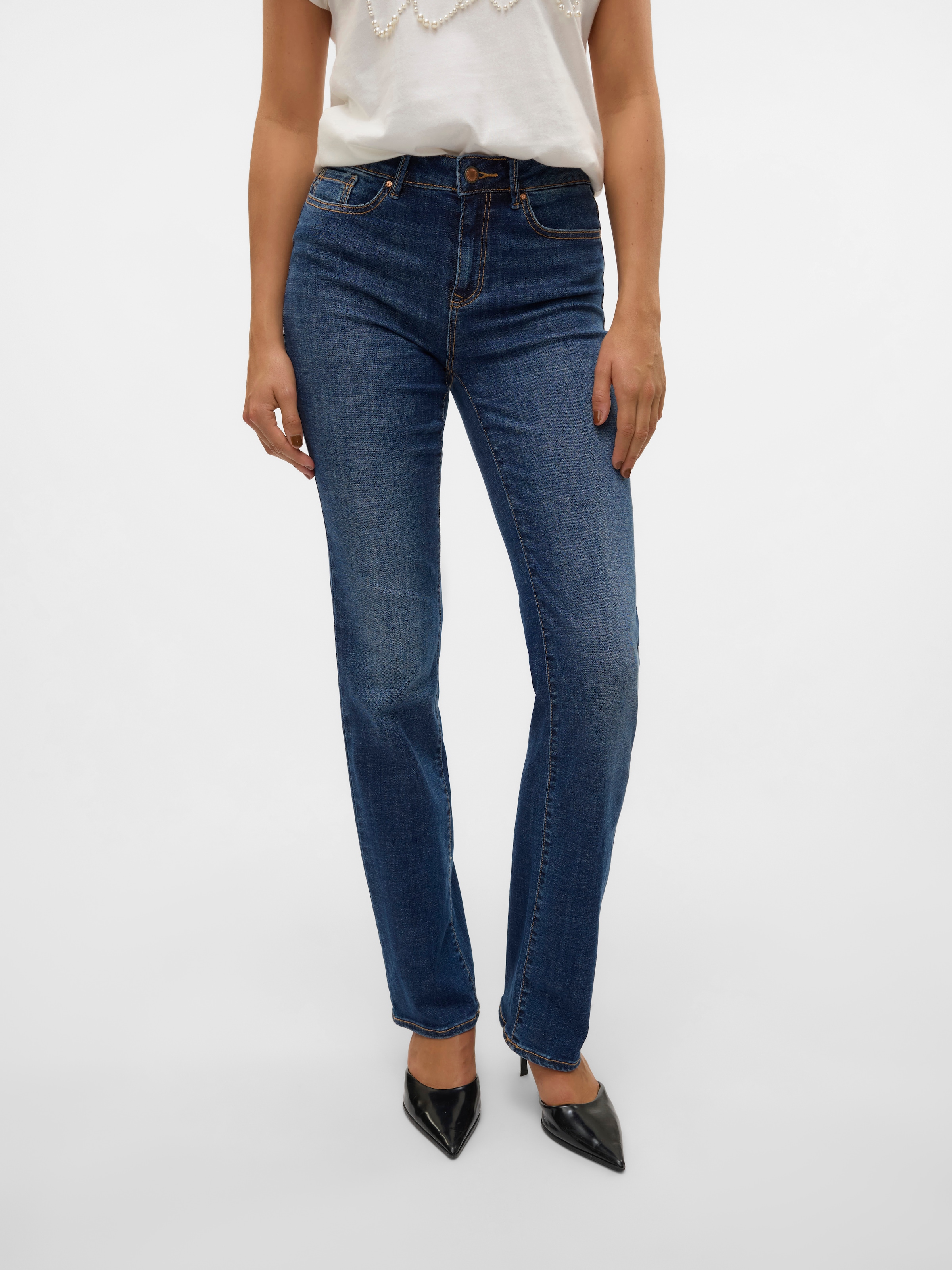 Gerade Jeans »VMFLASH MR STRAIGHT JEANS LI3300 GA NOOS«