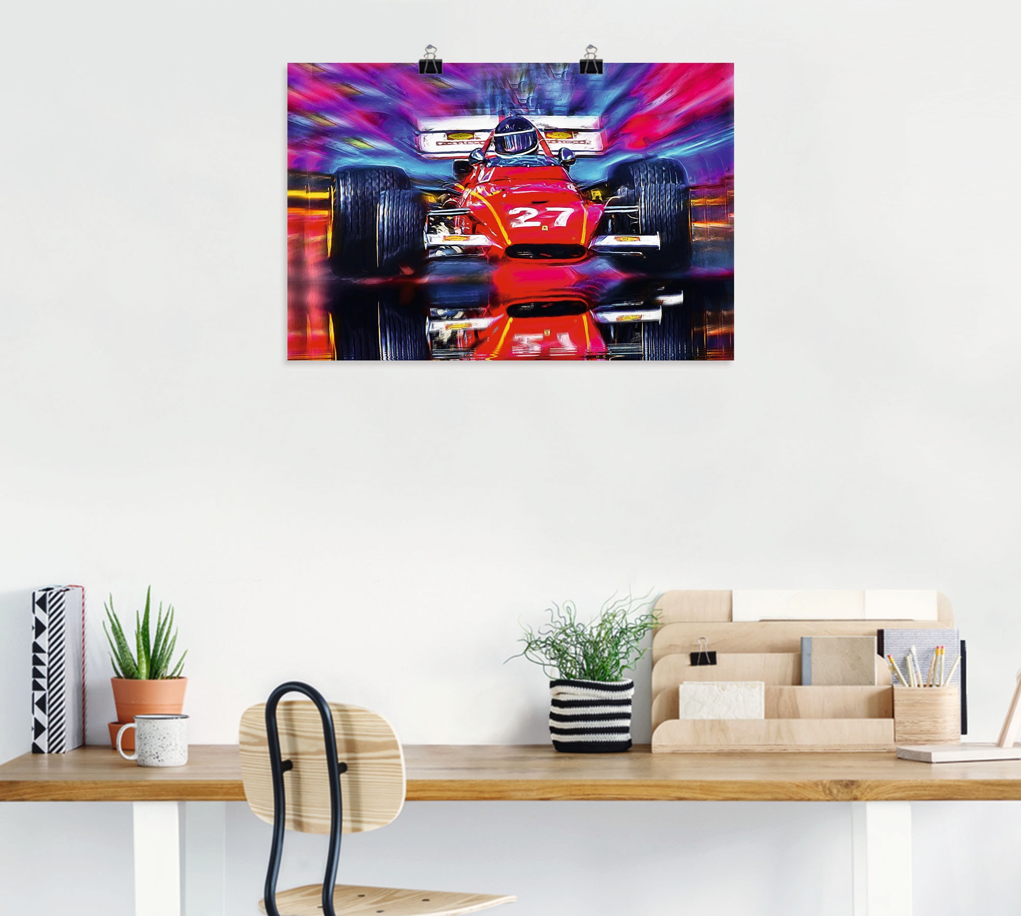 Artland Wandbild »Jacky Ickx belgische Motorsportlegende«, Auto, (1 St.), als Alubild, Leinwandbild, Wandaufkleber oder Poster in versch. Größen