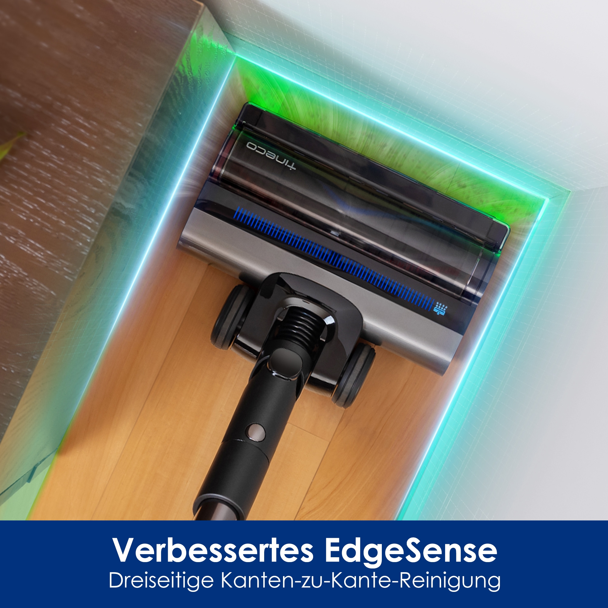 Tineco Akku-Stielstaubsauger »Tineco PURE ONE A90S, Anti-Allergiker Filtersystem, Saugrohr knickbar« ZeroTangle Anti-Haar-Verwicklungsbürste, 3DSense Master-Bürste