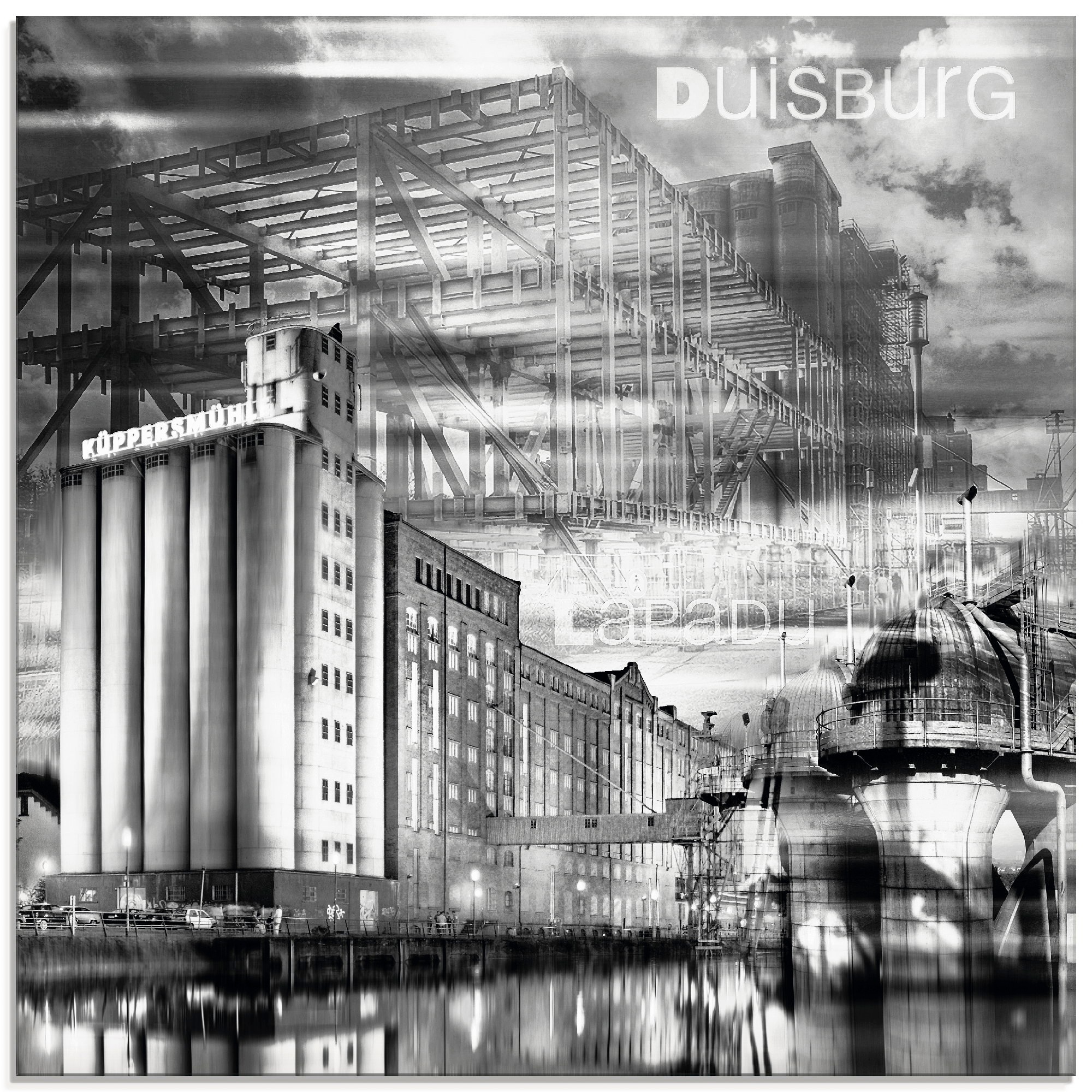 Artland Glasbild »Duisburg Skyline Collage III«, Deutschland, (1 St.)