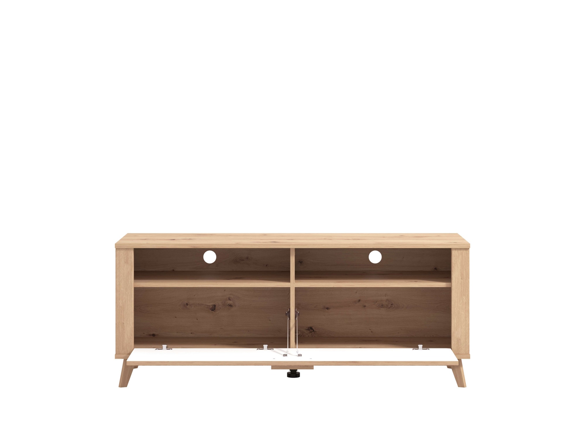 INOSIGN Lowboard »Redon, TV-Board, TV-Schrank, TV-Lowboard«, TV-Kommode, Breite 128, Klapptür in 3D Optik, Artisan Eiche