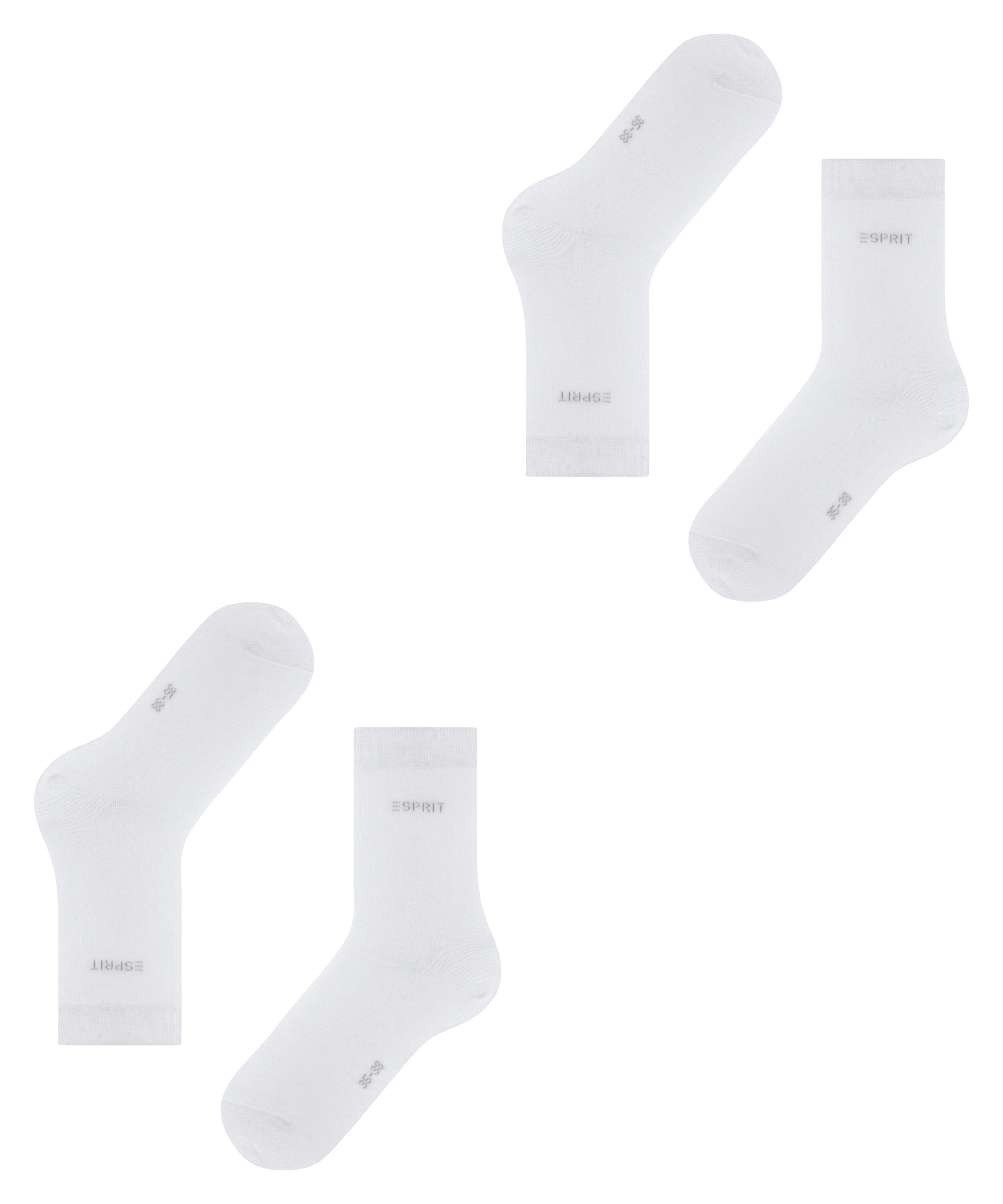 Esprit Socken »Uni«, (2 Paar, 2er Pack), aus elastischem Material, atmungsaktiv