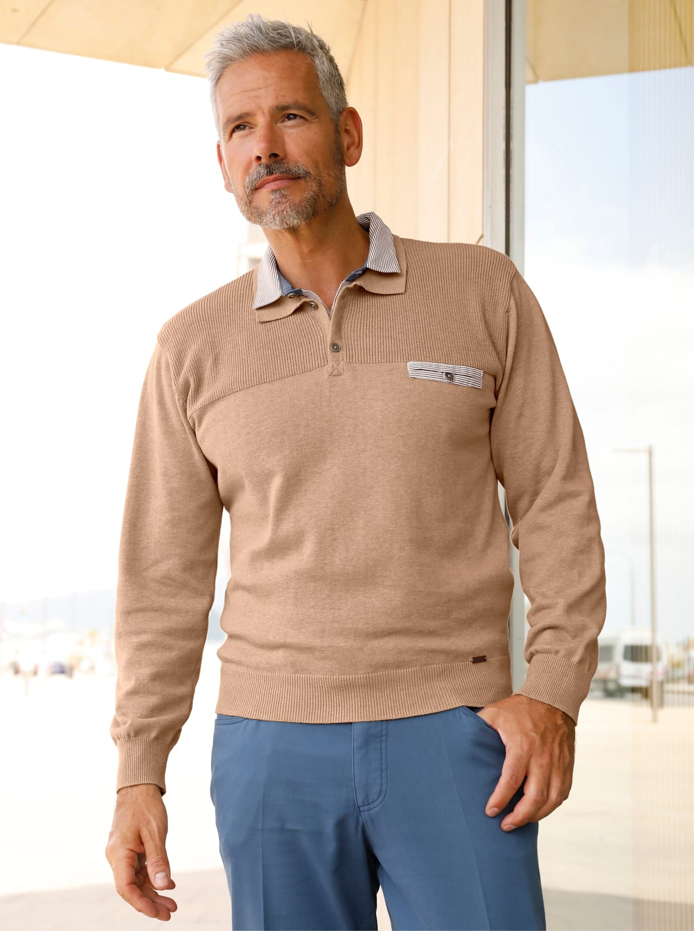 Marco Donati Polokragenpullover »Polopullover«