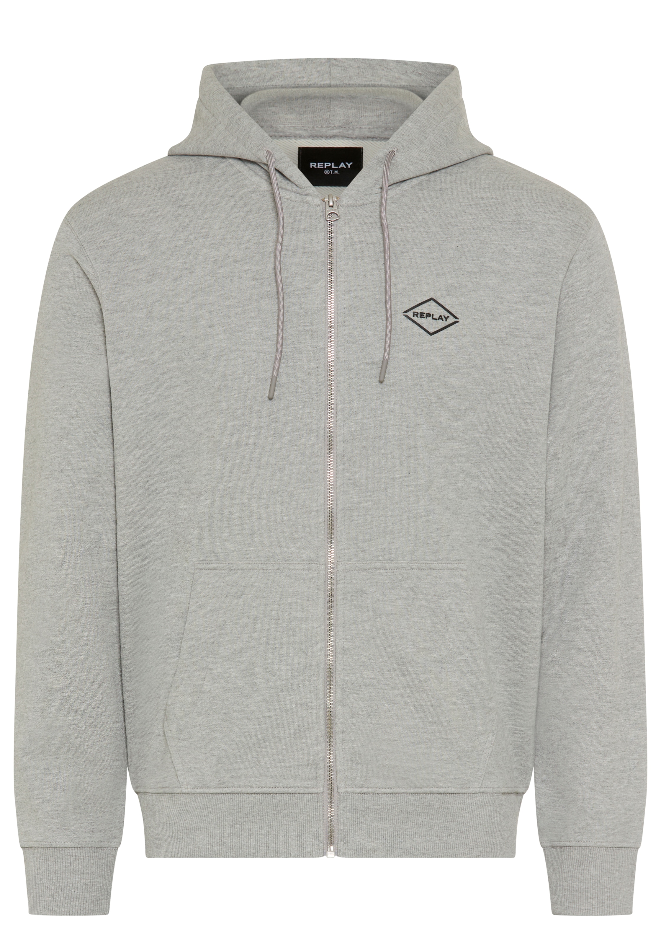Replay Kapuzensweatjacke aus Baumwolle, Regular Fit