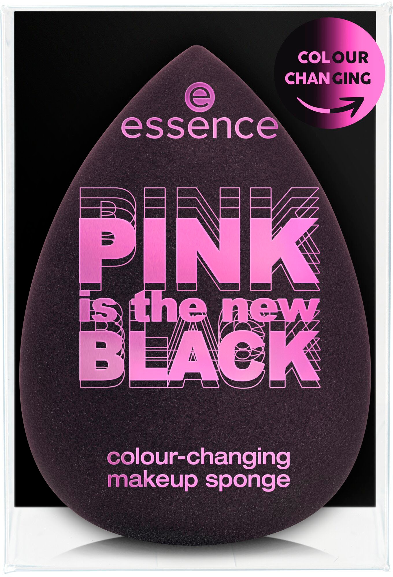 Essence Make-up Schwamm »PINK is the new BLACK colour-changing makeup sponge«, (4er-Set), Colour-changing