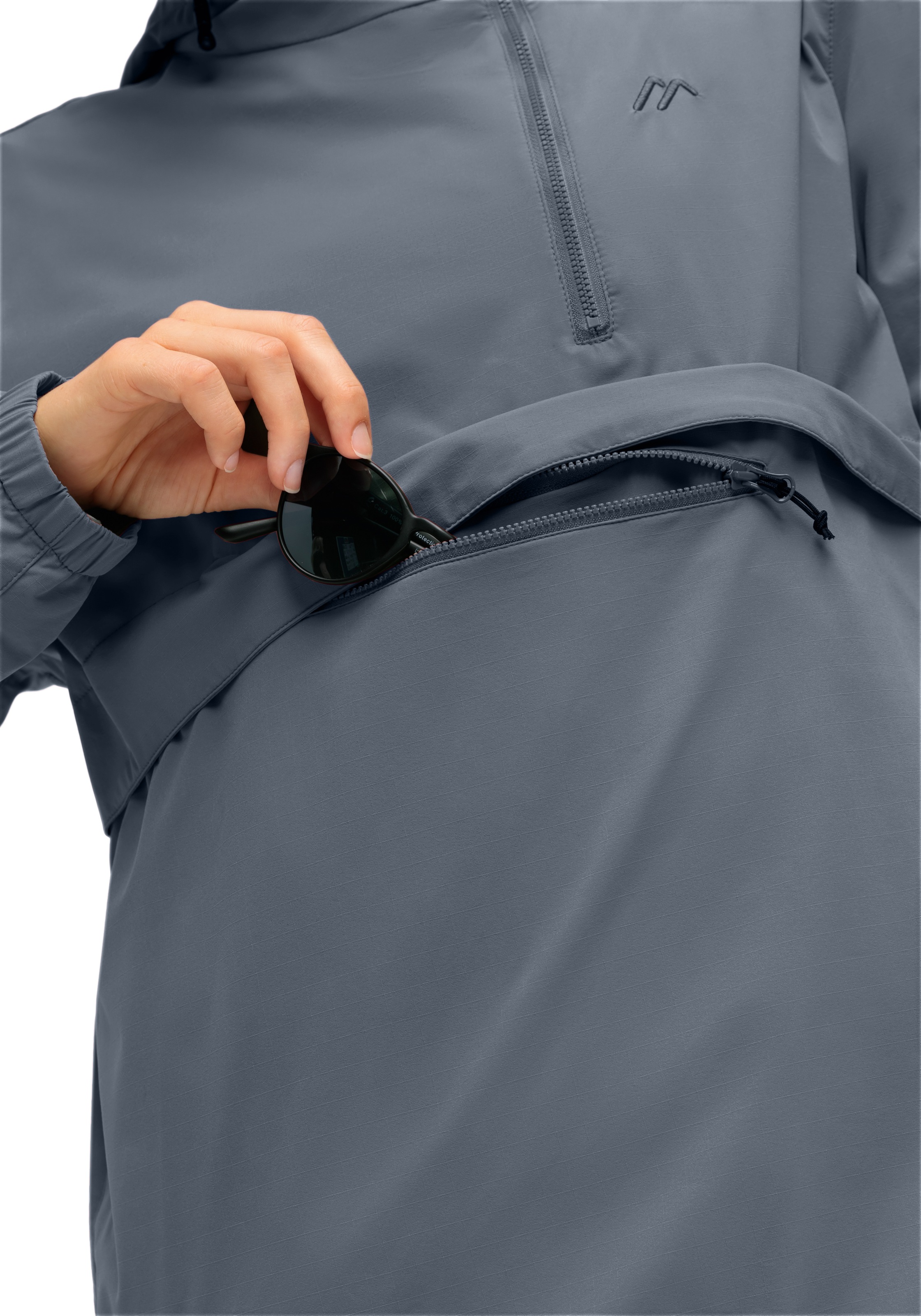 Maier Sports Outdoorjacke »OkokO«, Unisex Windbreaker, Schlupfjacke wasserdicht, verstellbare Kapuze