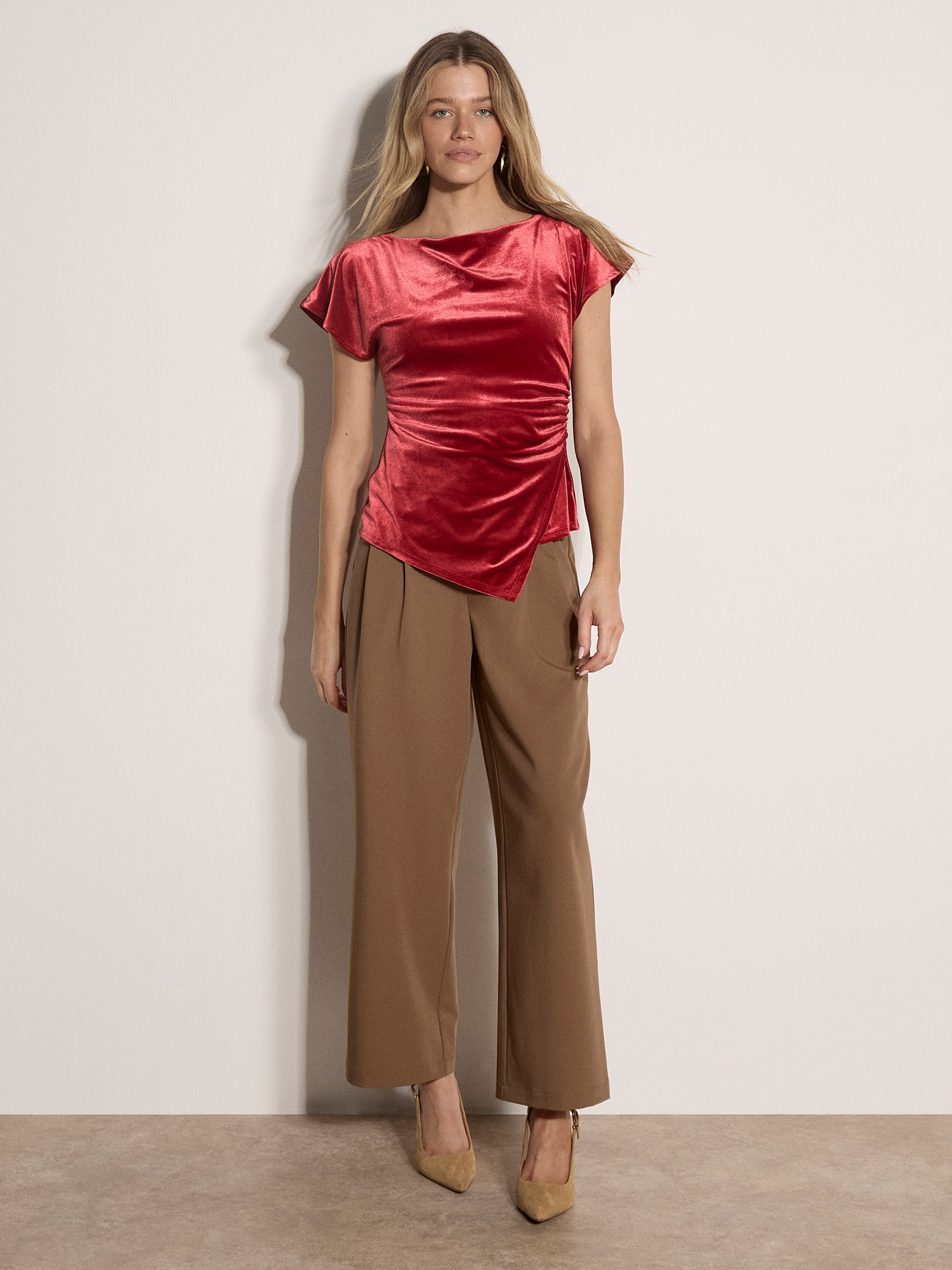 Apricot Fledermausshirt »Gerafftes Samt-Oberteil« 1 Stk.