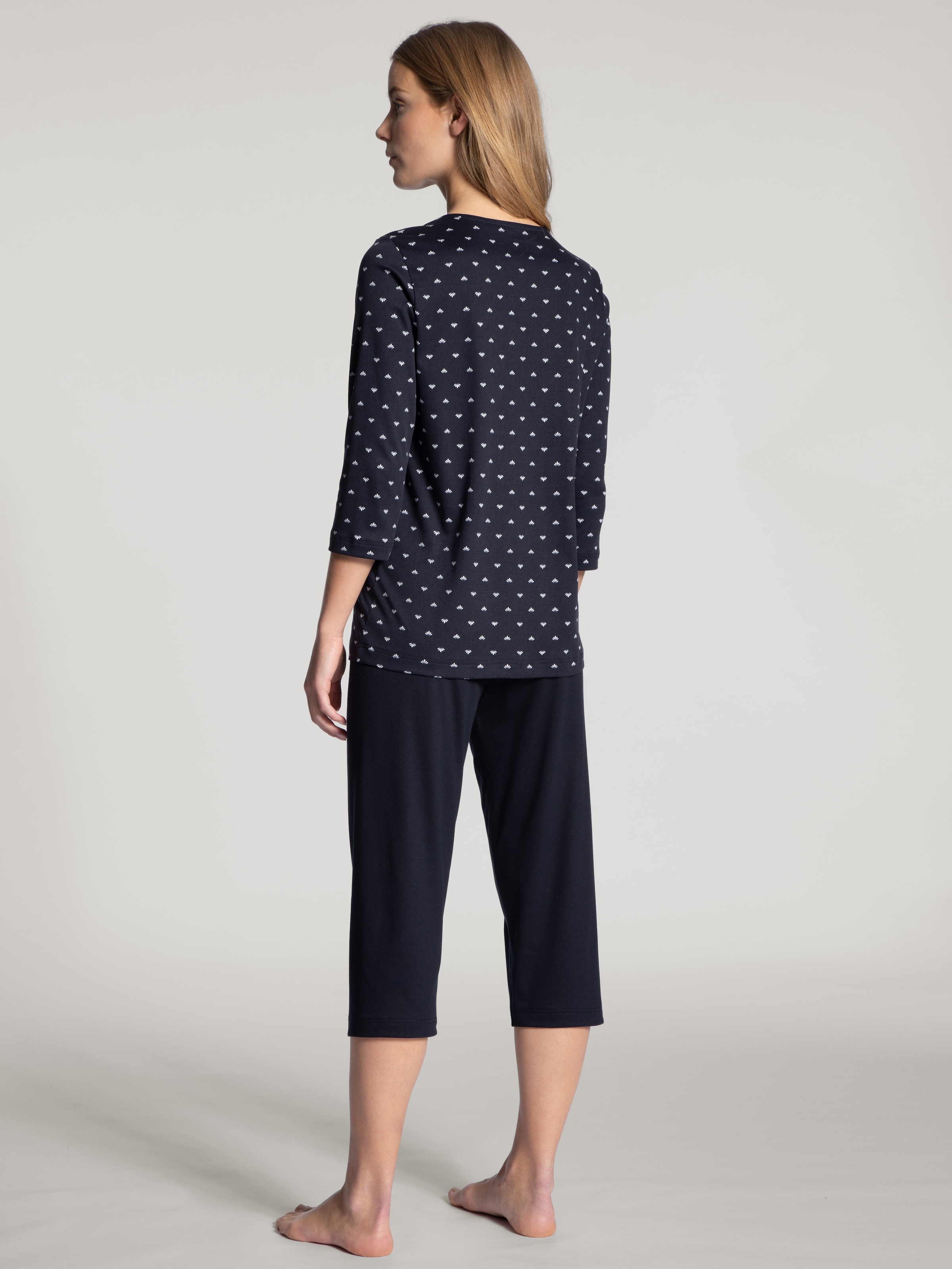 CALIDA Pyjama »Night Lovers«, (2 tlg.), mit verspieltem Muster