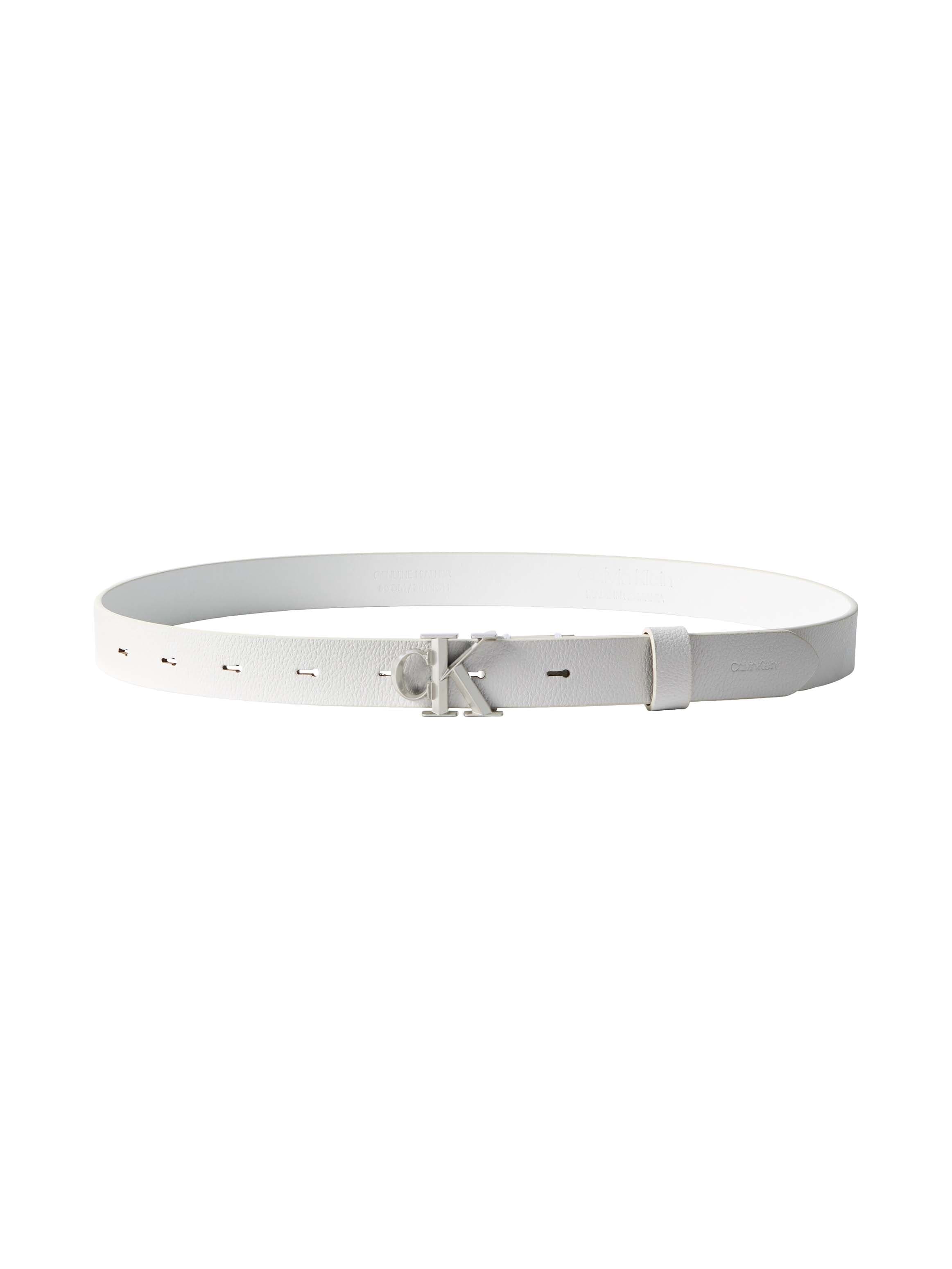 Calvin Klein Ledergürtel »FACTED CK BUCKLE 25MM PEBBLE« Größenverstellbar mit Metallschließe