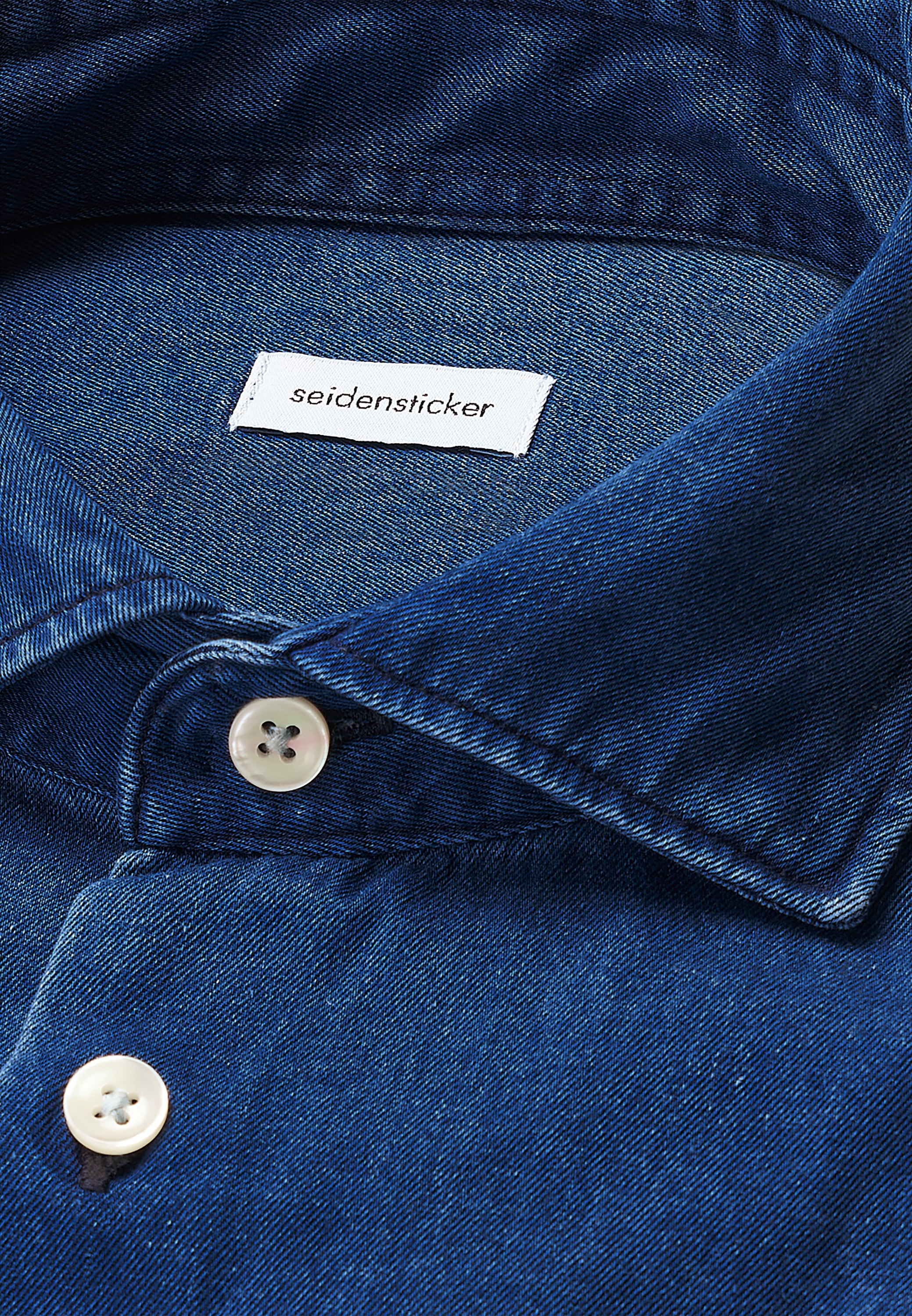 seidensticker Jeanshemd Regular 1/1 Kentkragen Denim