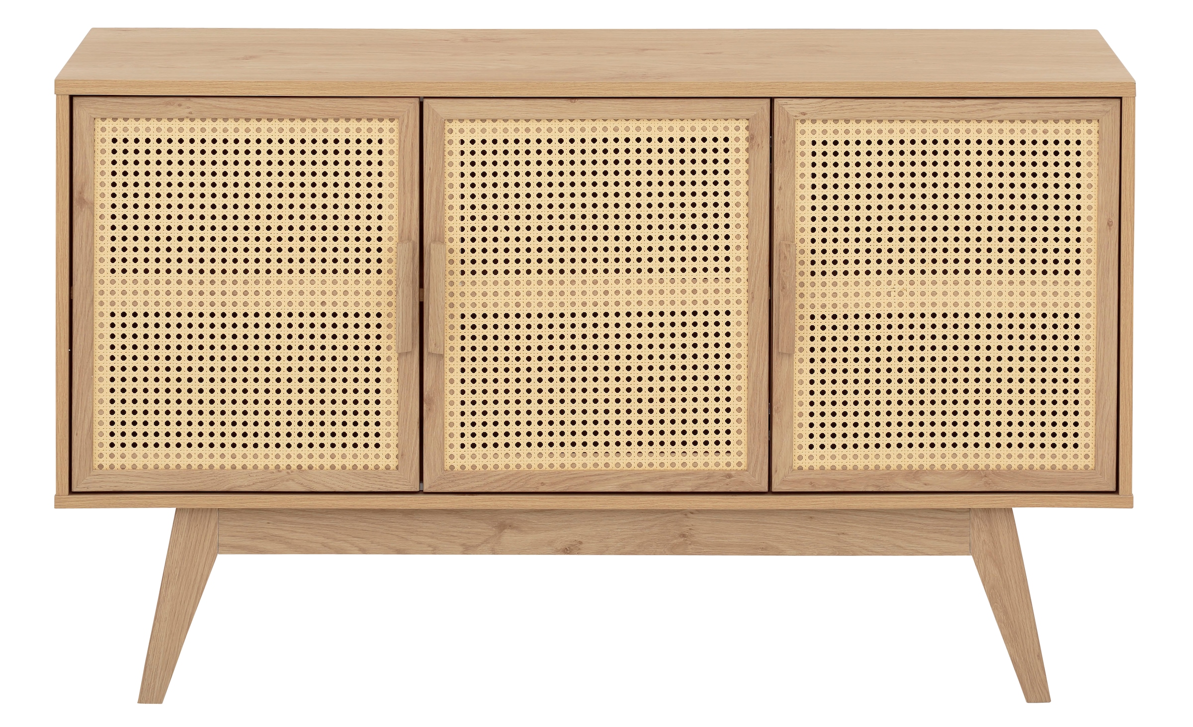 Home affaire Sideboard »Bridget«, 2 verstellbare Einlegeböden, Beine aus Holz, Breite 128 cm, Höhe 75 cm