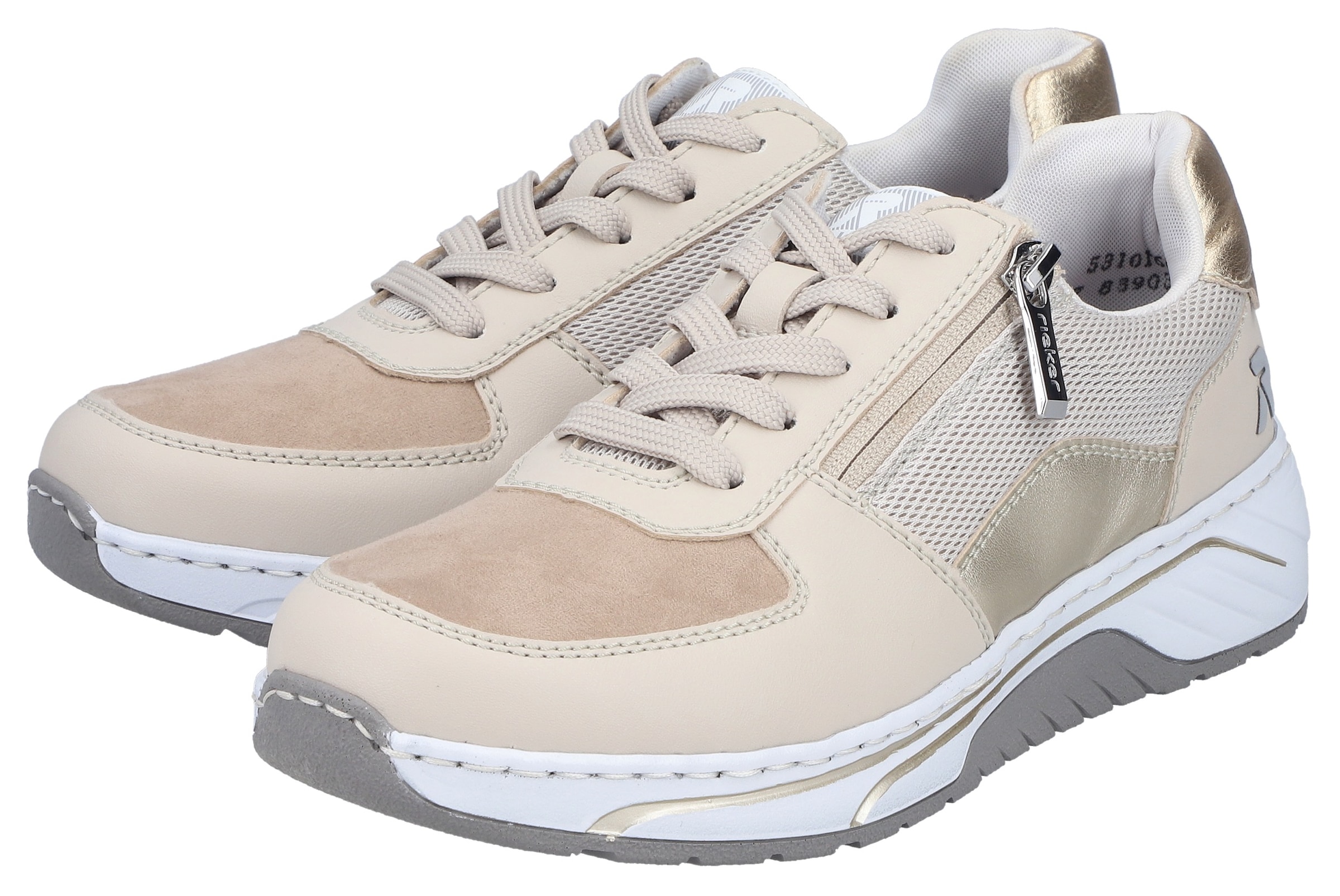 Rieker Sneaker  Schnürschuh, Halbschuh, Freizeitsneaker mit Reißverschluss