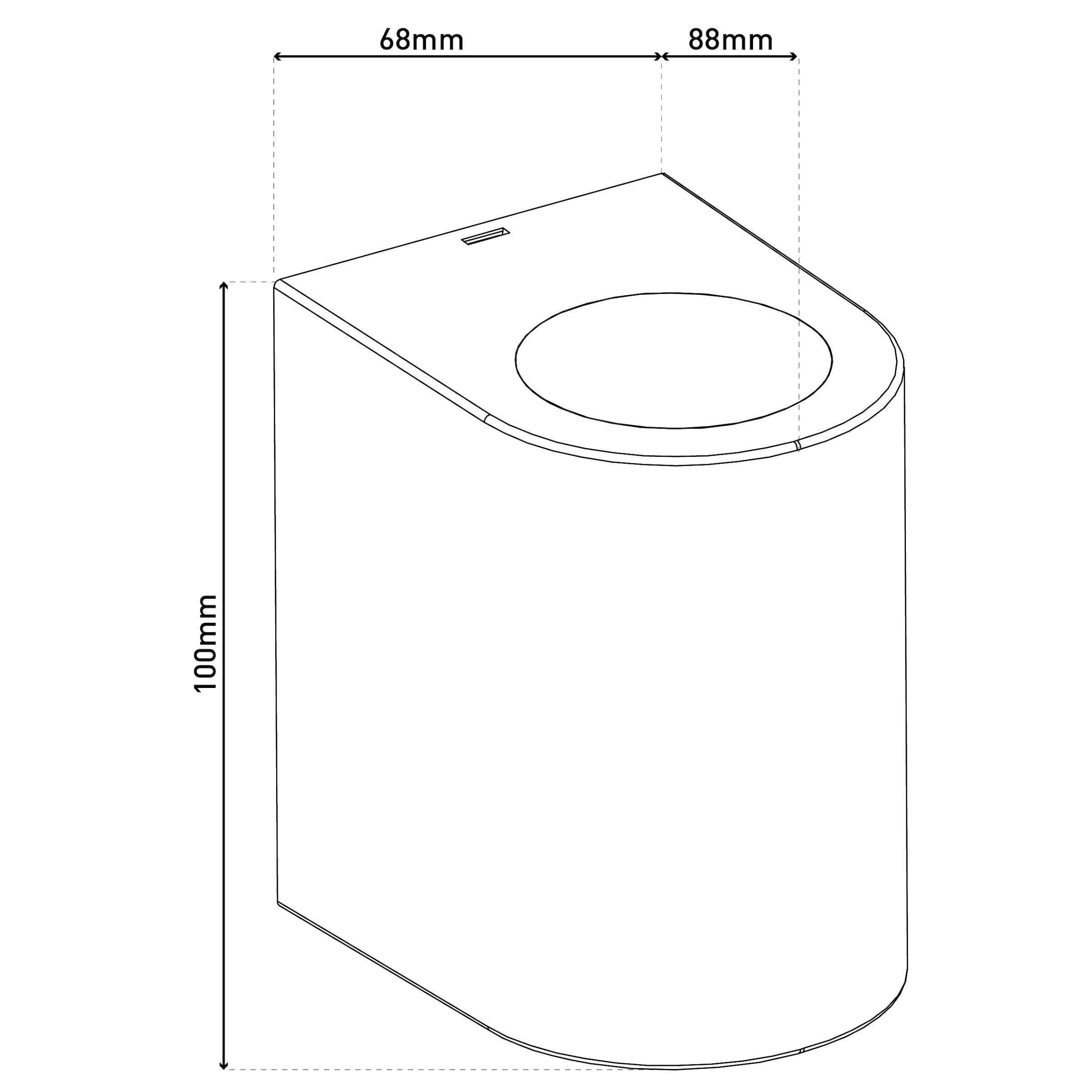 näve Außen-Wandleuchte »Alecto« GU10 1 Stk. exkl. 1x GU10, schwarz, L/B: 6,8cm, H: 10cm, IP44