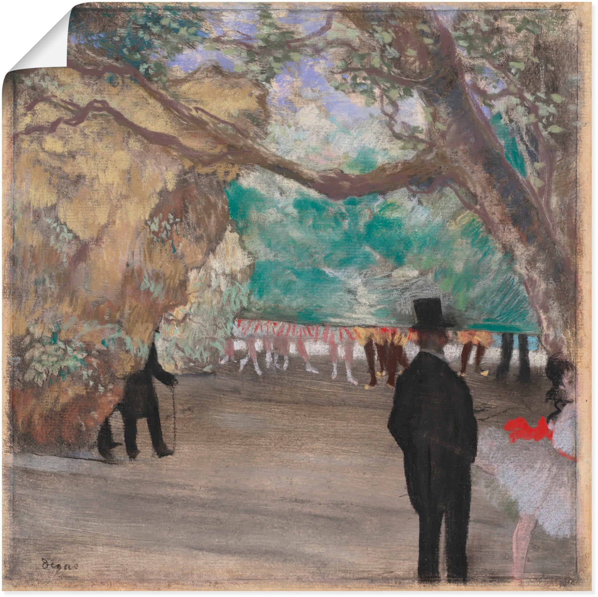 Artland Wandbild »Der Vorhang. Um 1880«, Tanz, (1 St.), als Alubild, Leinwandbild,... kaufen