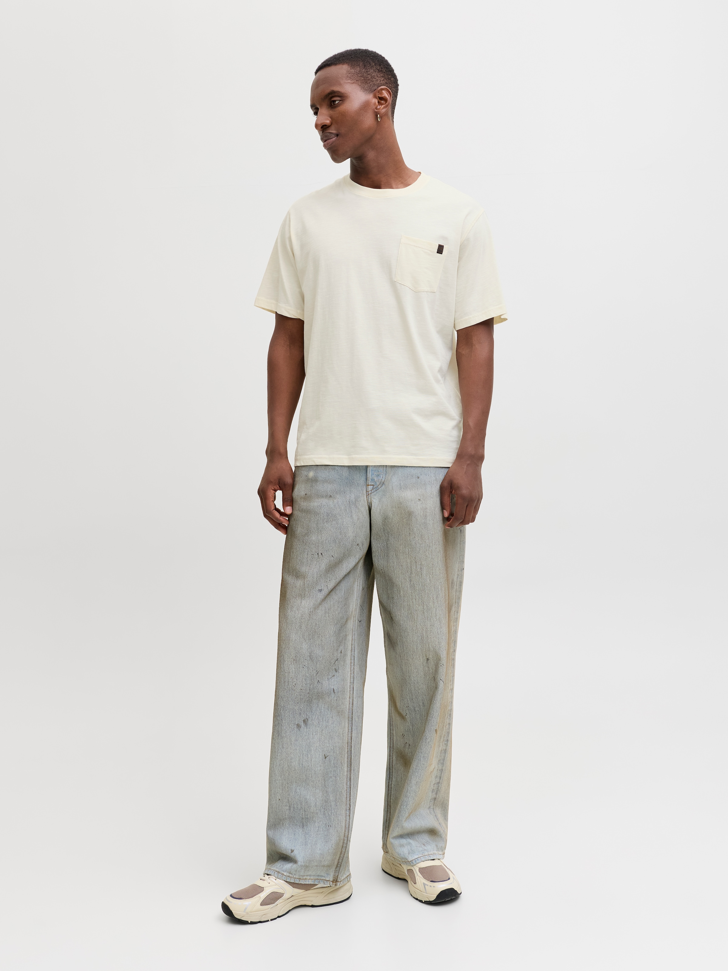 Jack & Jones Kurzarmshirt »JJEDOVER SLUB TEE SS NOOS« Baumwollmischung, relaxed fit