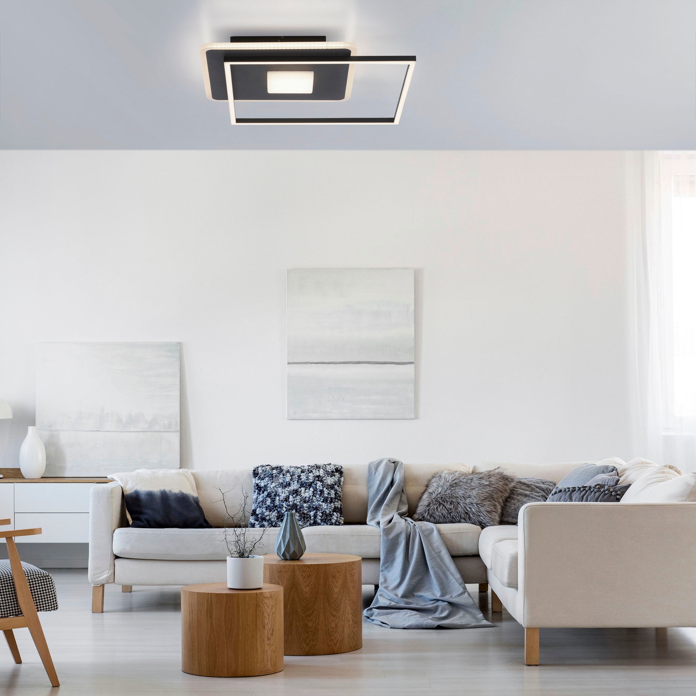 JUST LIGHT LED Deckenleuchte »DOMINO«, 1 flammig, Leuchtmittel LED-Board | LED fest integriert