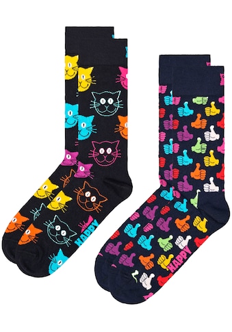 Happy Socks Socken, Cat & Thumbs Up Pack