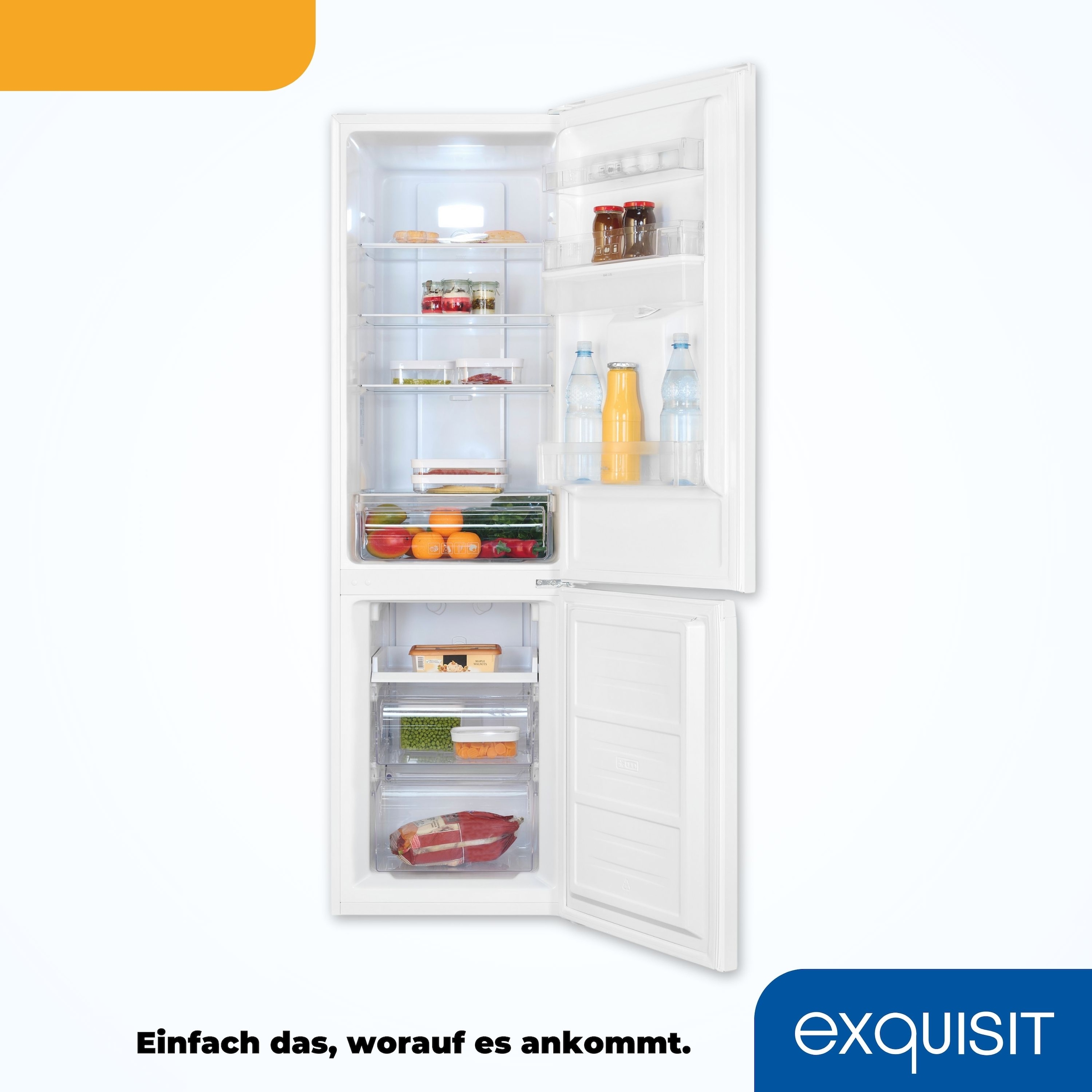 exquisit Kühl-/Gefrierkombination »KGC265-70-NF-WS-040C«, EEK C, 251 L Nutzinhalt, NoFrost, Wasserspender