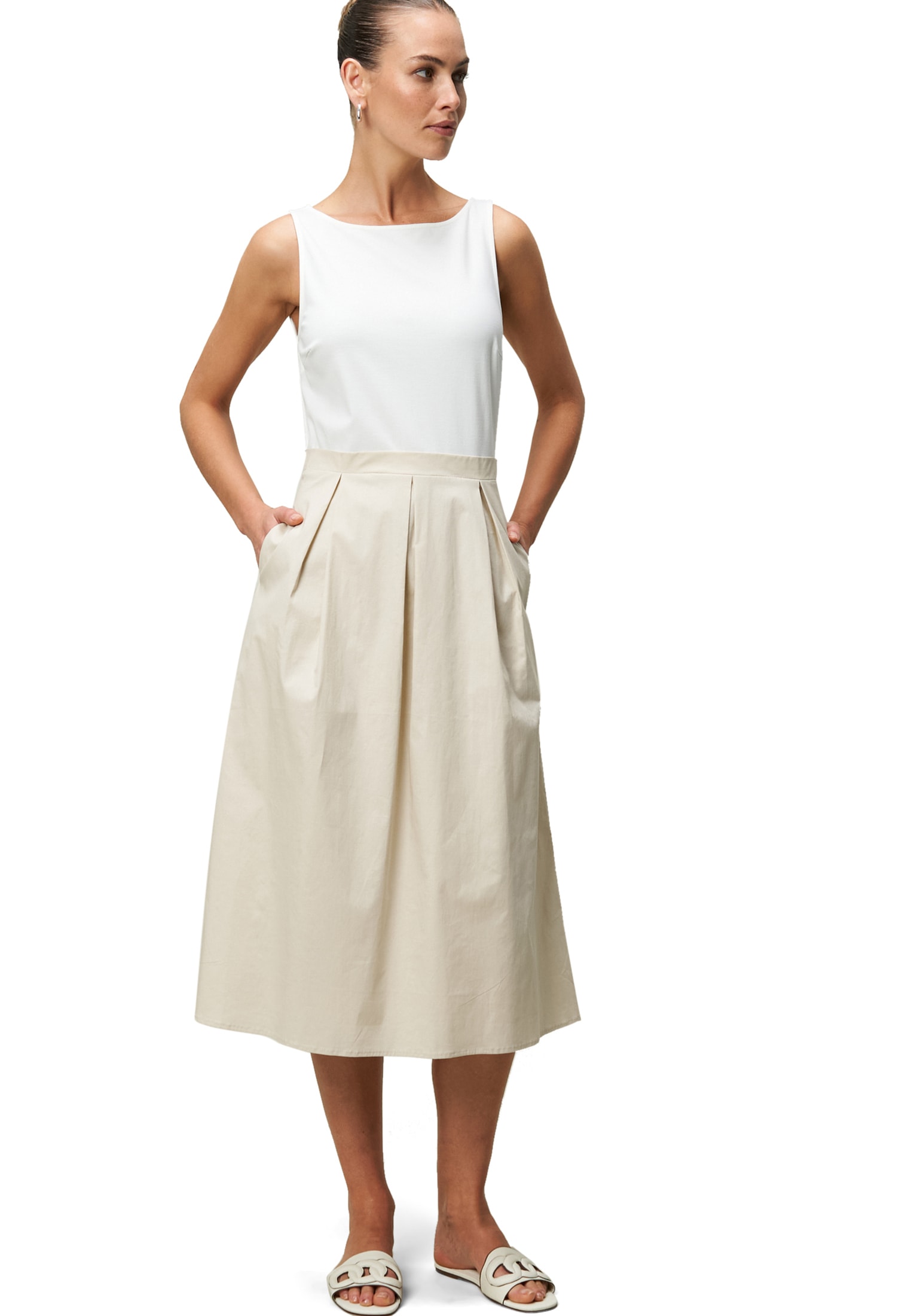 Zero Midikleid »Midikleid 2-in1-Optik ausgestellt«