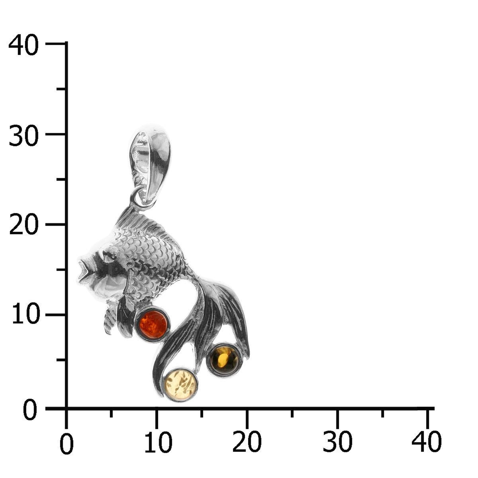 OSTSEE-SCHMUCK Kettenanhänger »- Fisch - Silber 925/000 - Bernstein«
